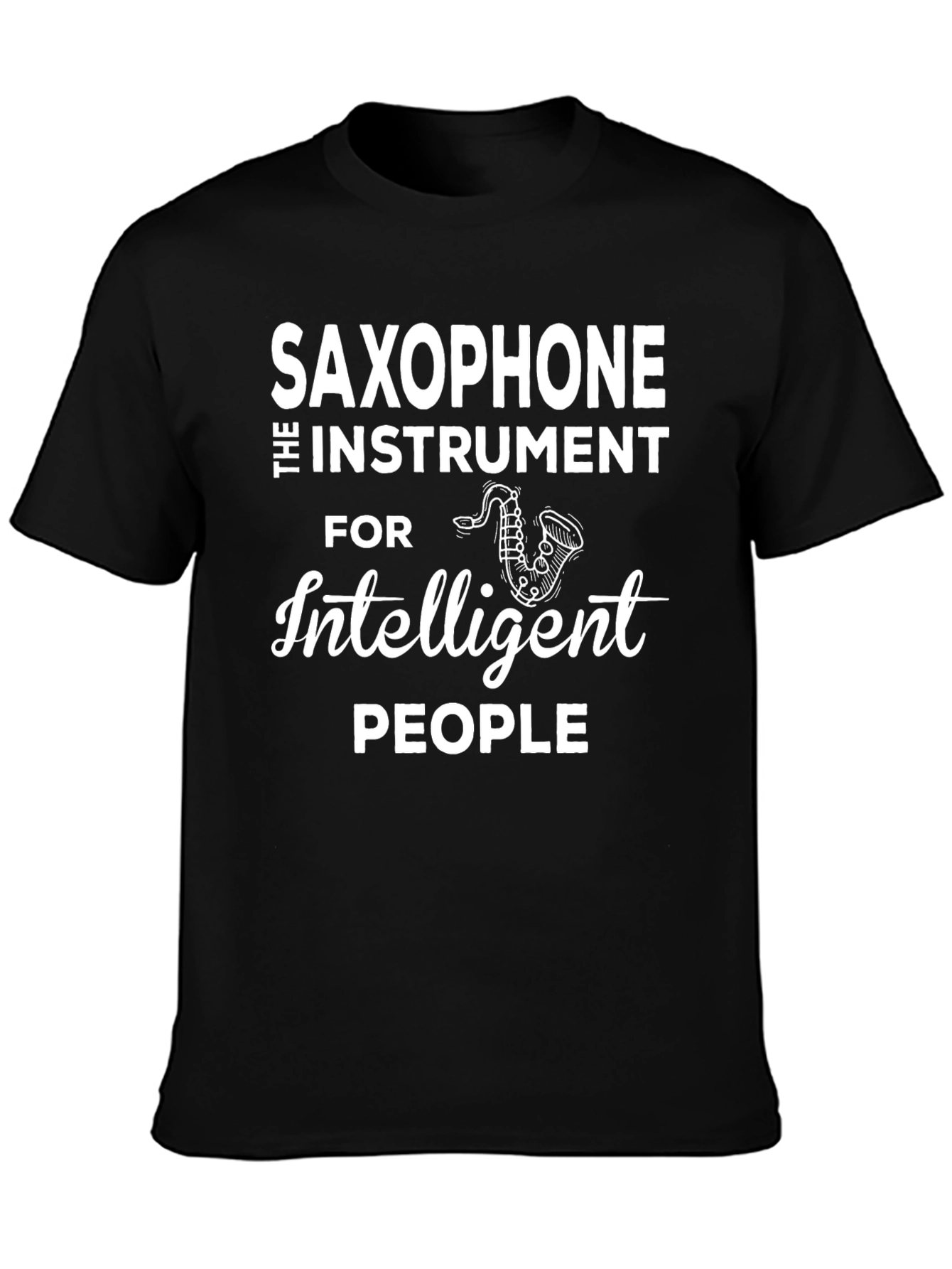 Saxophone Intelligent People Graphic Tee