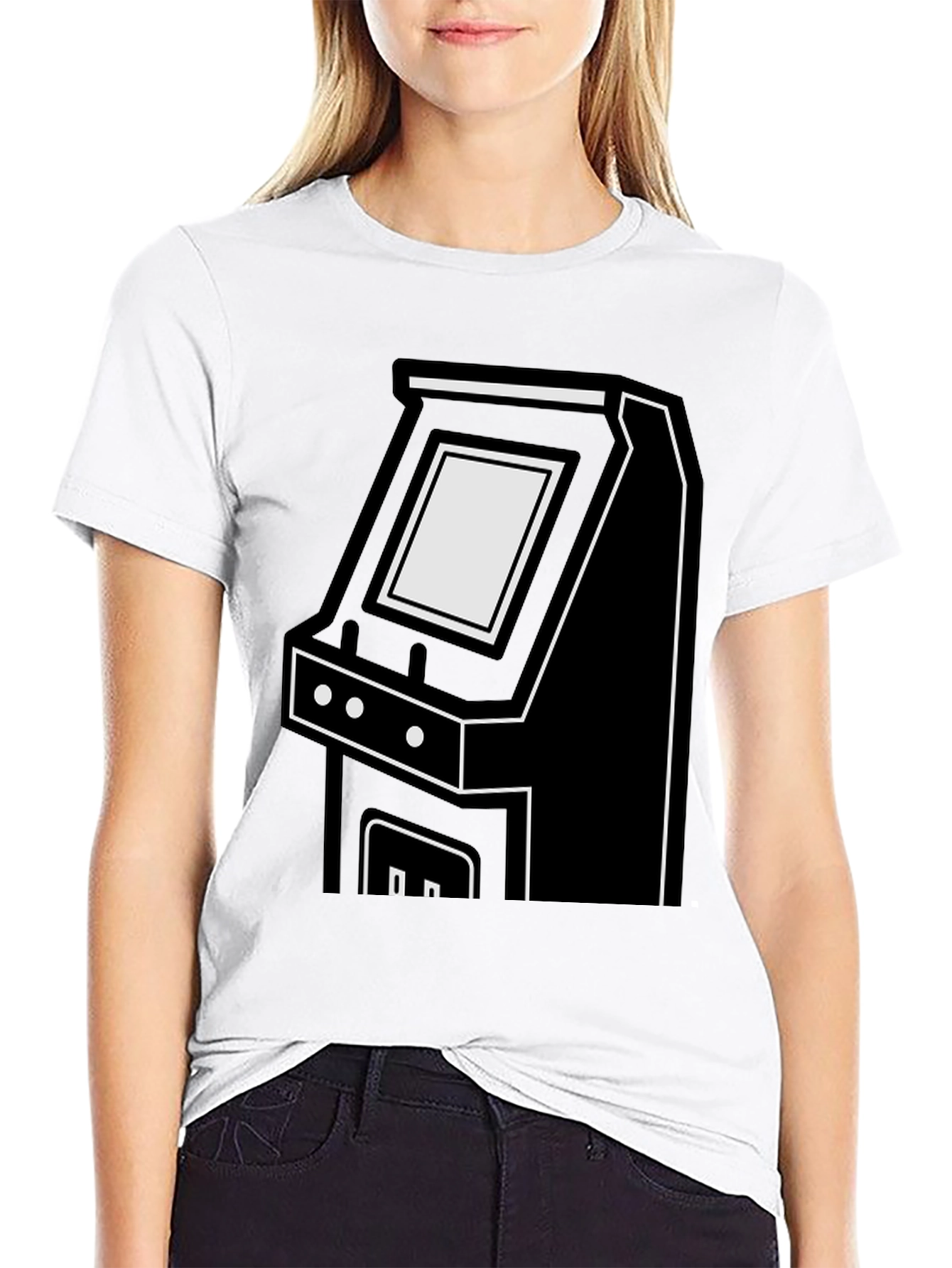 Retro Arcade Game T-Shirt - Black