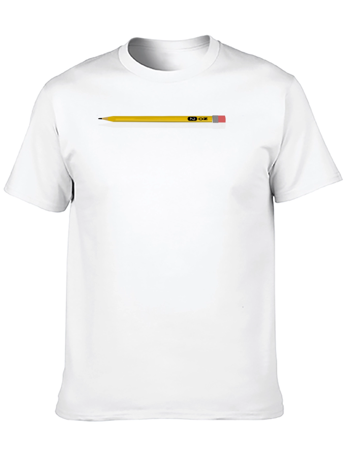 Pencil Graphic T-Shirt - Mens Black Cotton Tee
