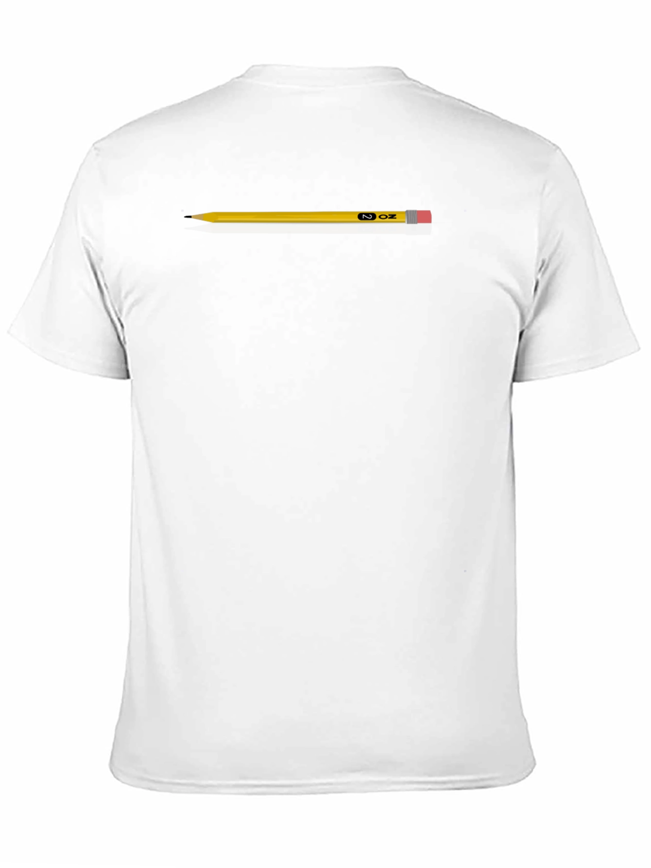Pencil Graphic T-Shirt - Mens Black Cotton Tee