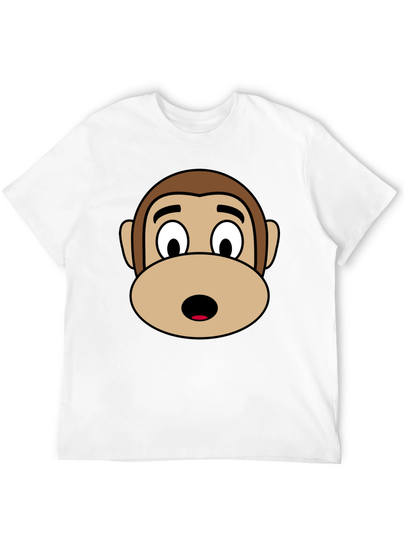 Monkey Face Graphic Tee - Black Unisex T-Shirt