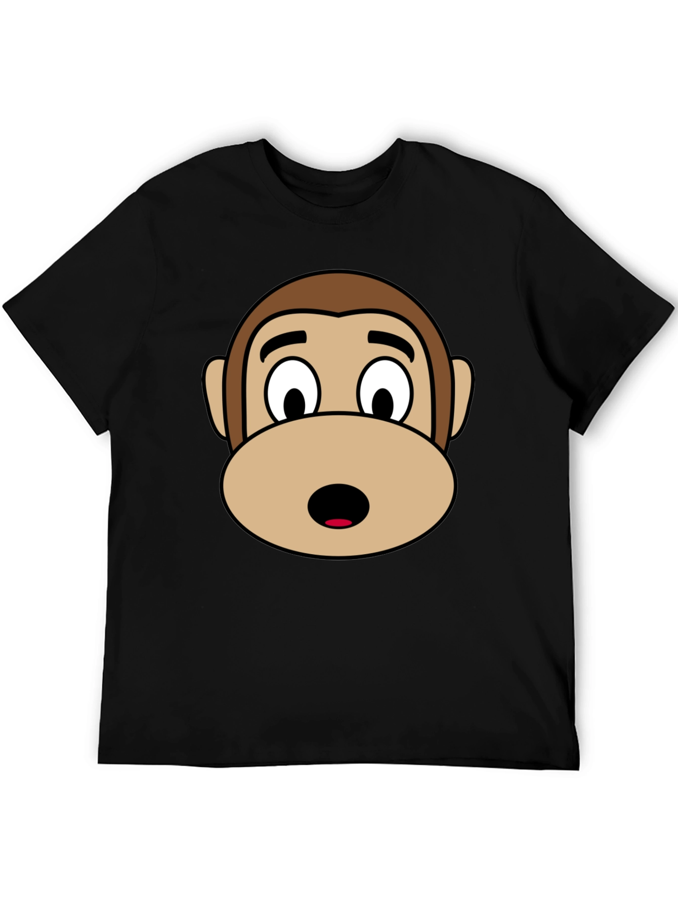 Monkey Face Graphic Tee - Black Unisex T-Shirt