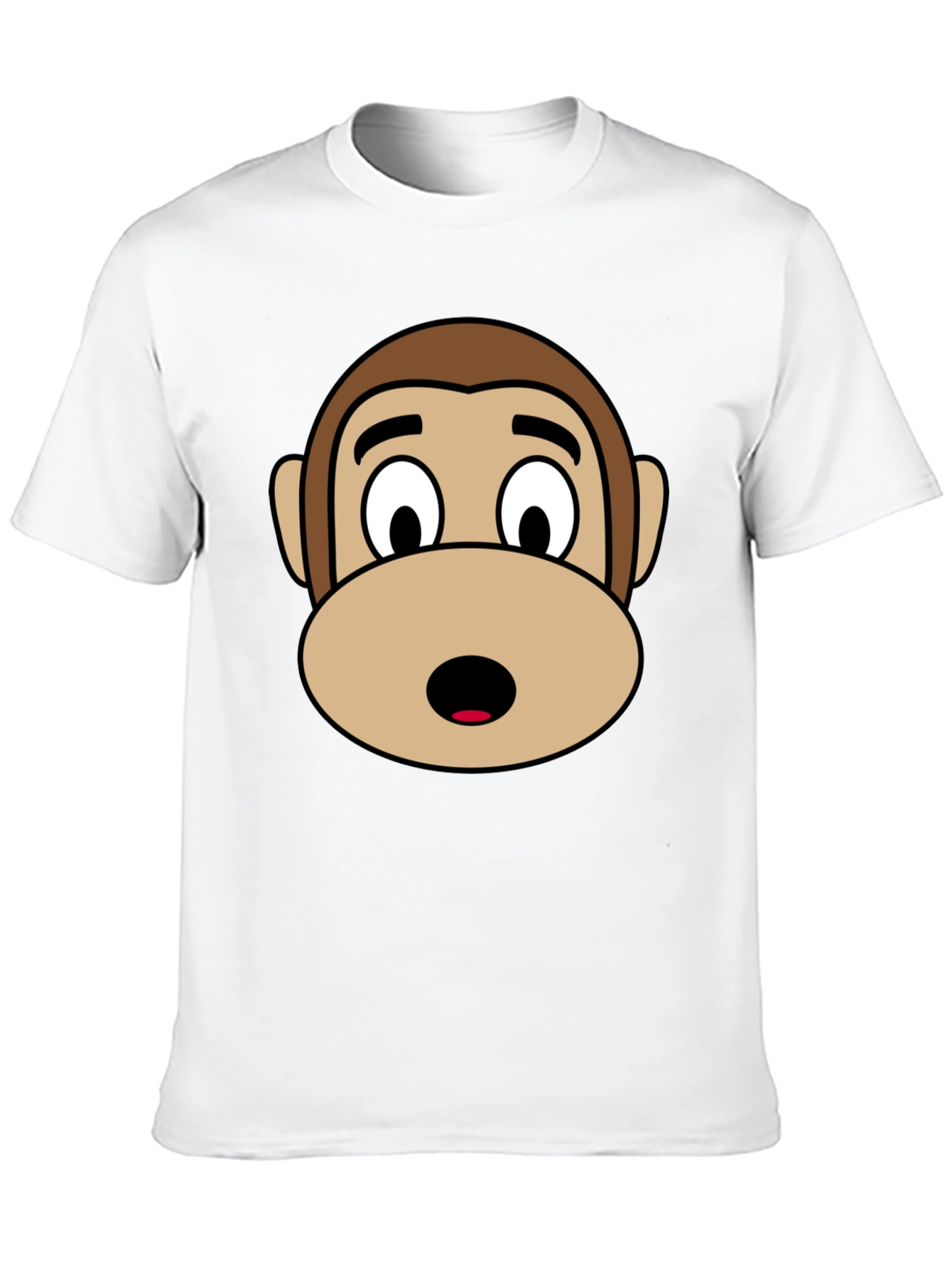 Monkey Face Graphic Tee - Black Unisex T-Shirt