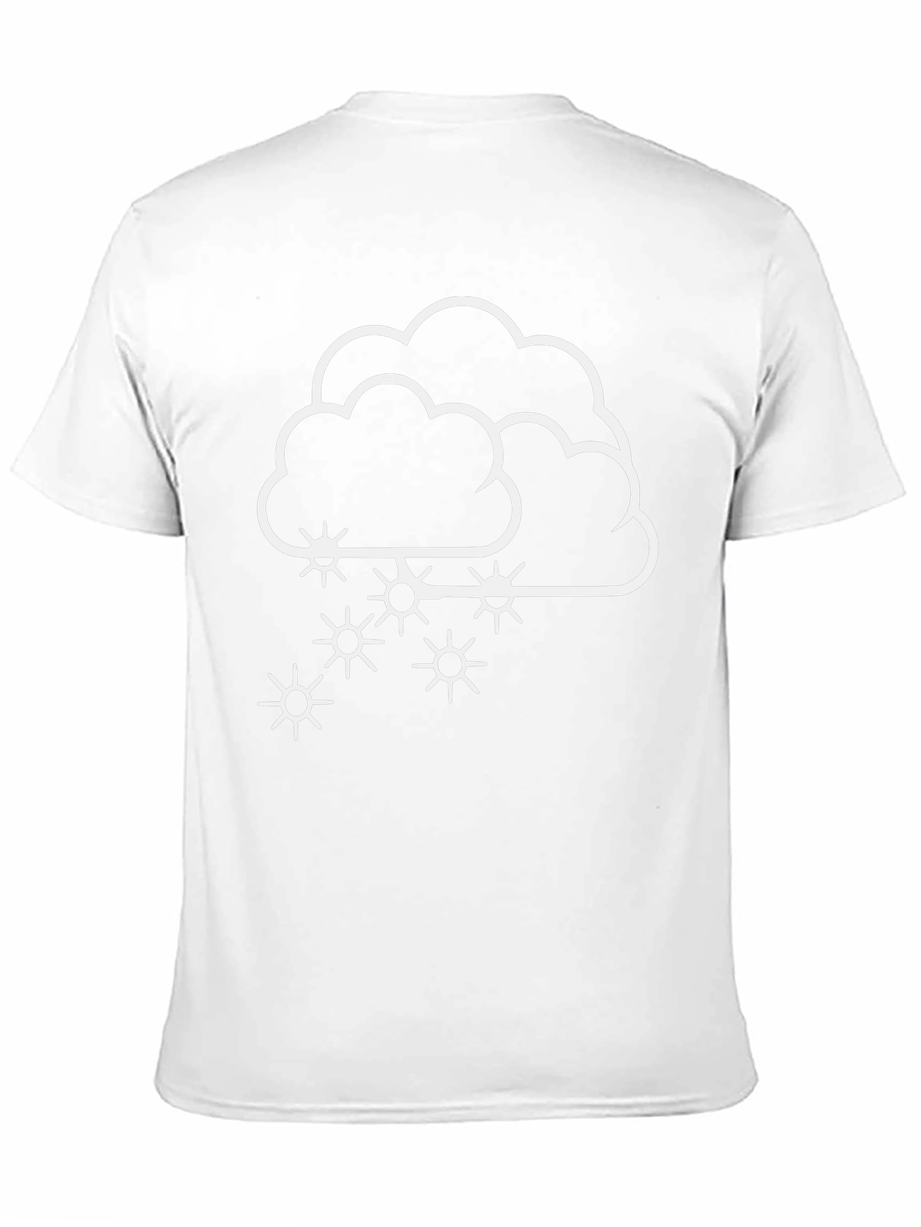 Snowy Cloud Graphic Tee - Black Cotton Blend