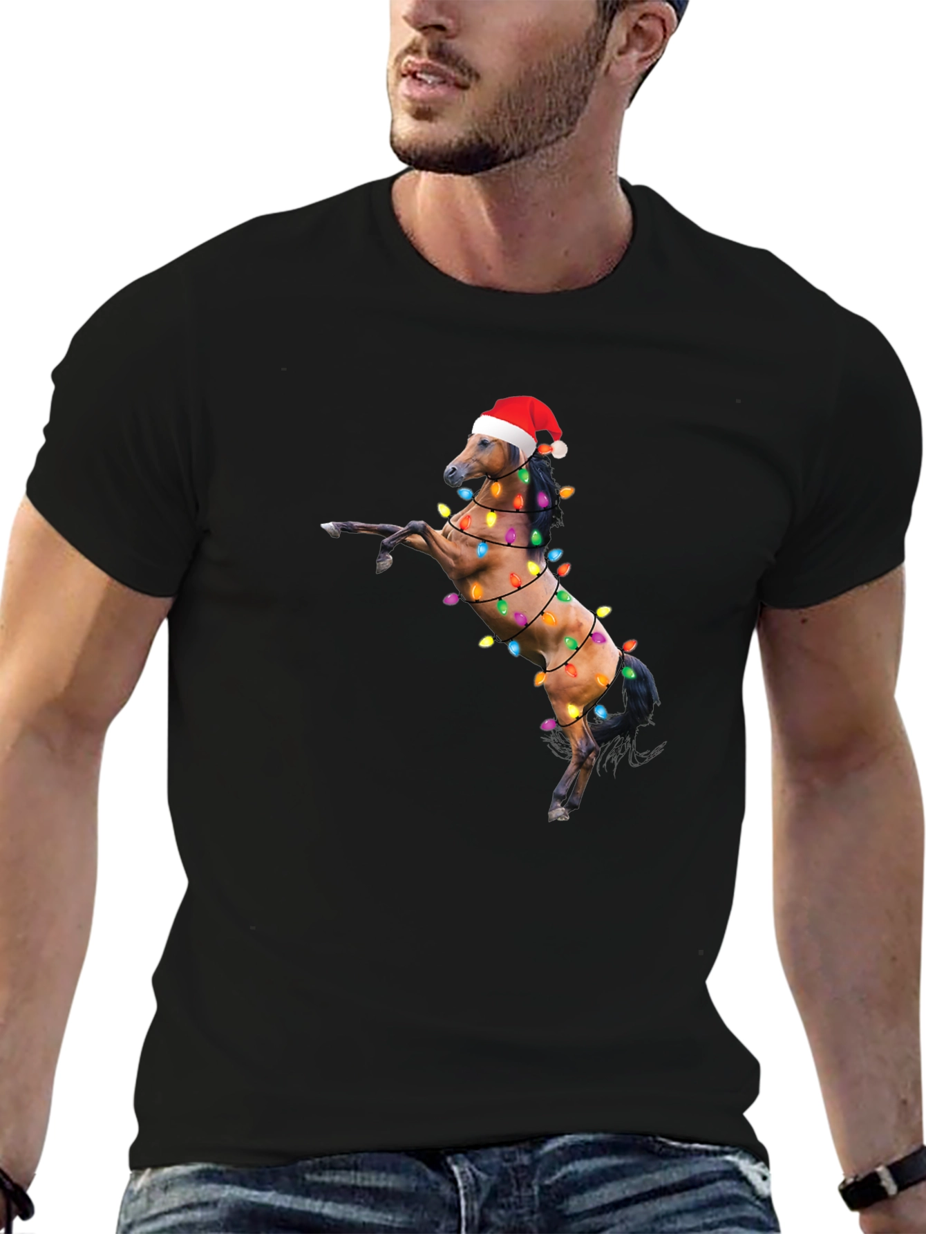 Christmas Horse Lights T-Shirt