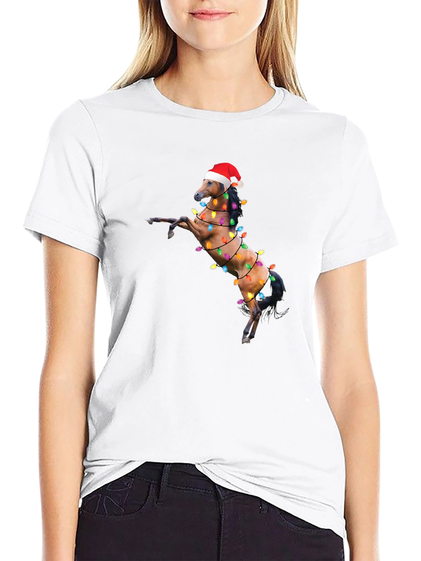 Christmas Horse Lights T-Shirt
