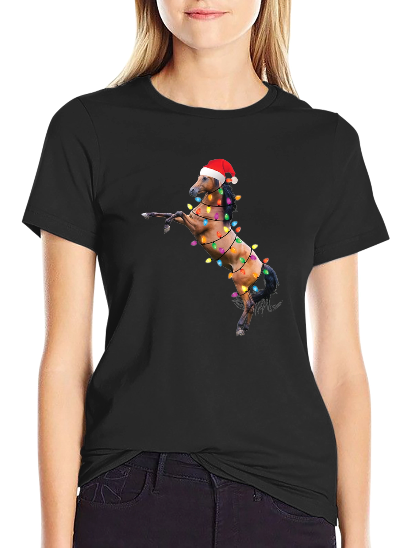 Christmas Horse Lights T-Shirt