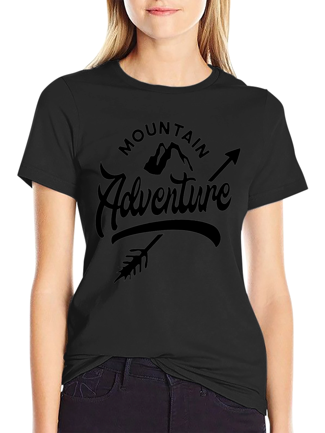 Mountain Adventure Graphic Tee - Black