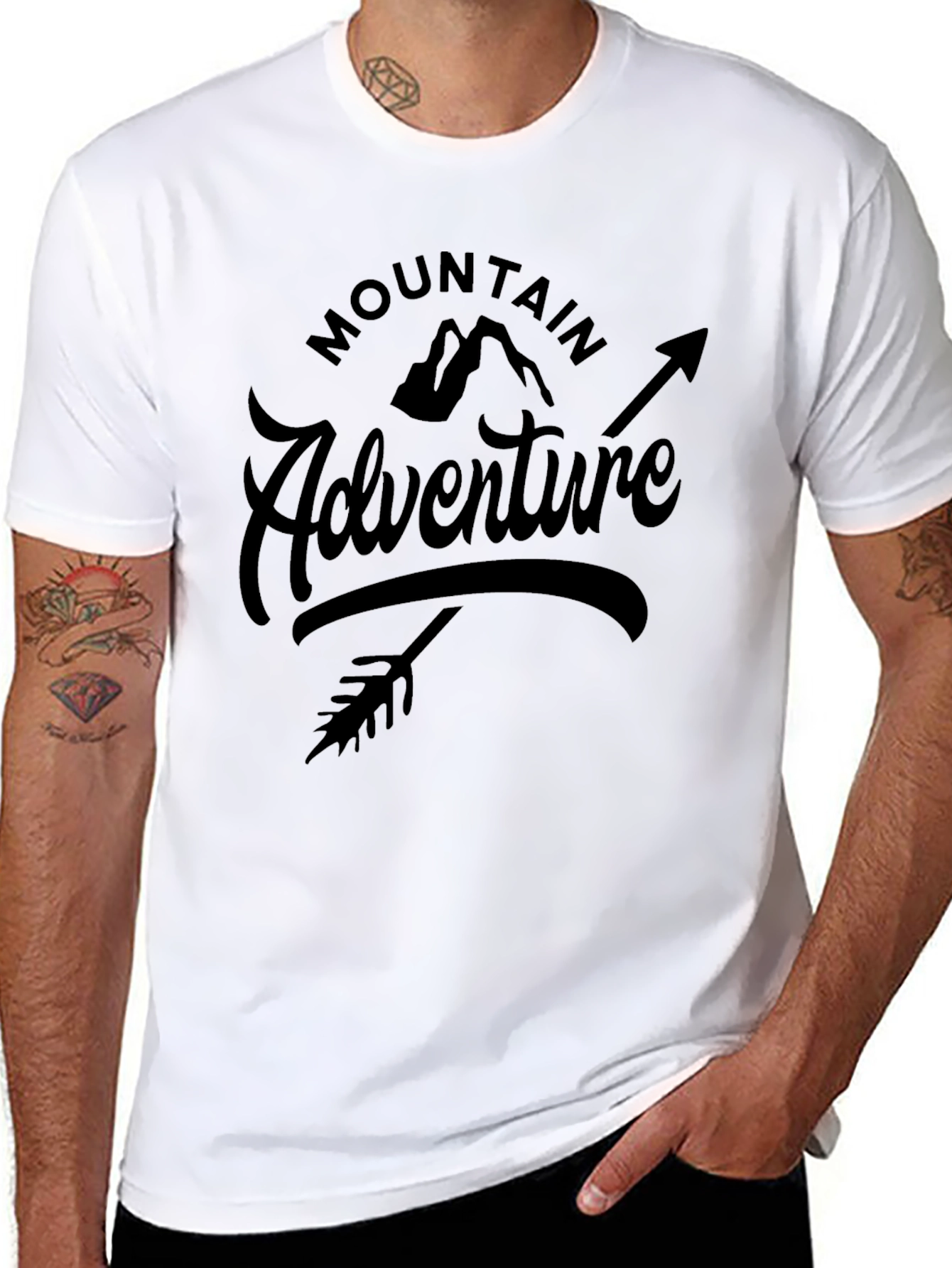 Mountain Adventure Graphic Tee - Black
