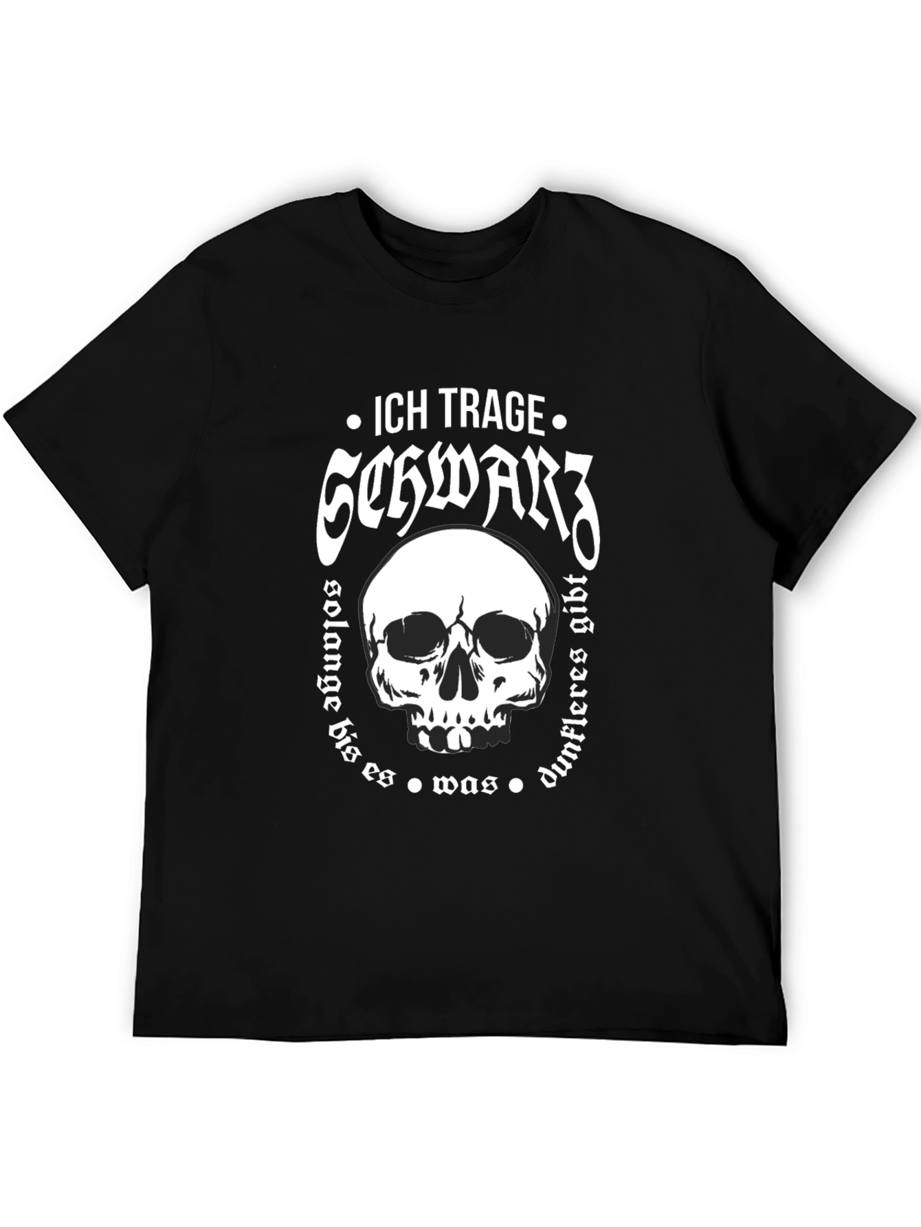 Ich Trage Schwarz Skull Graphic T-Shirt
