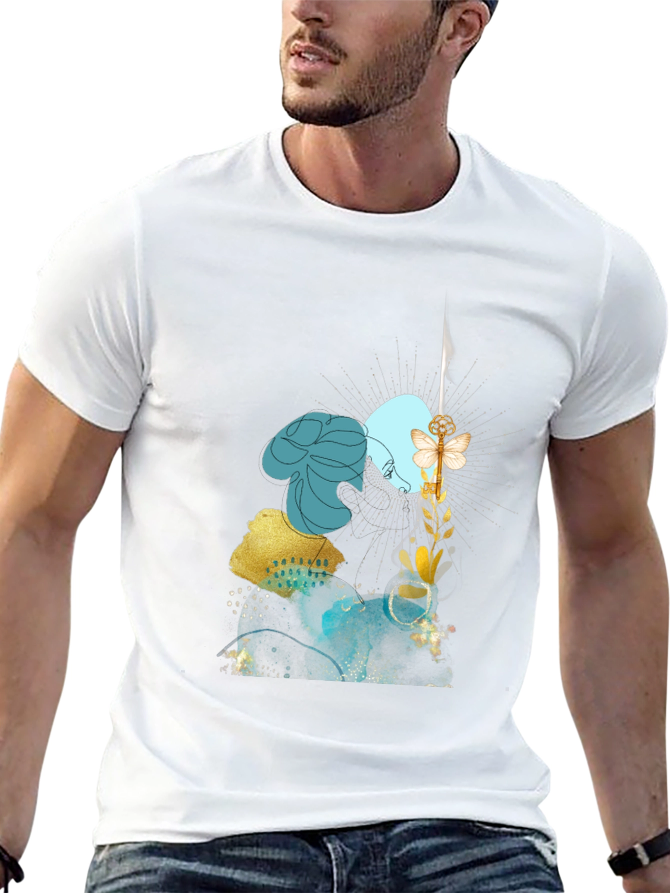 Abstract Art Graphic Black Tee