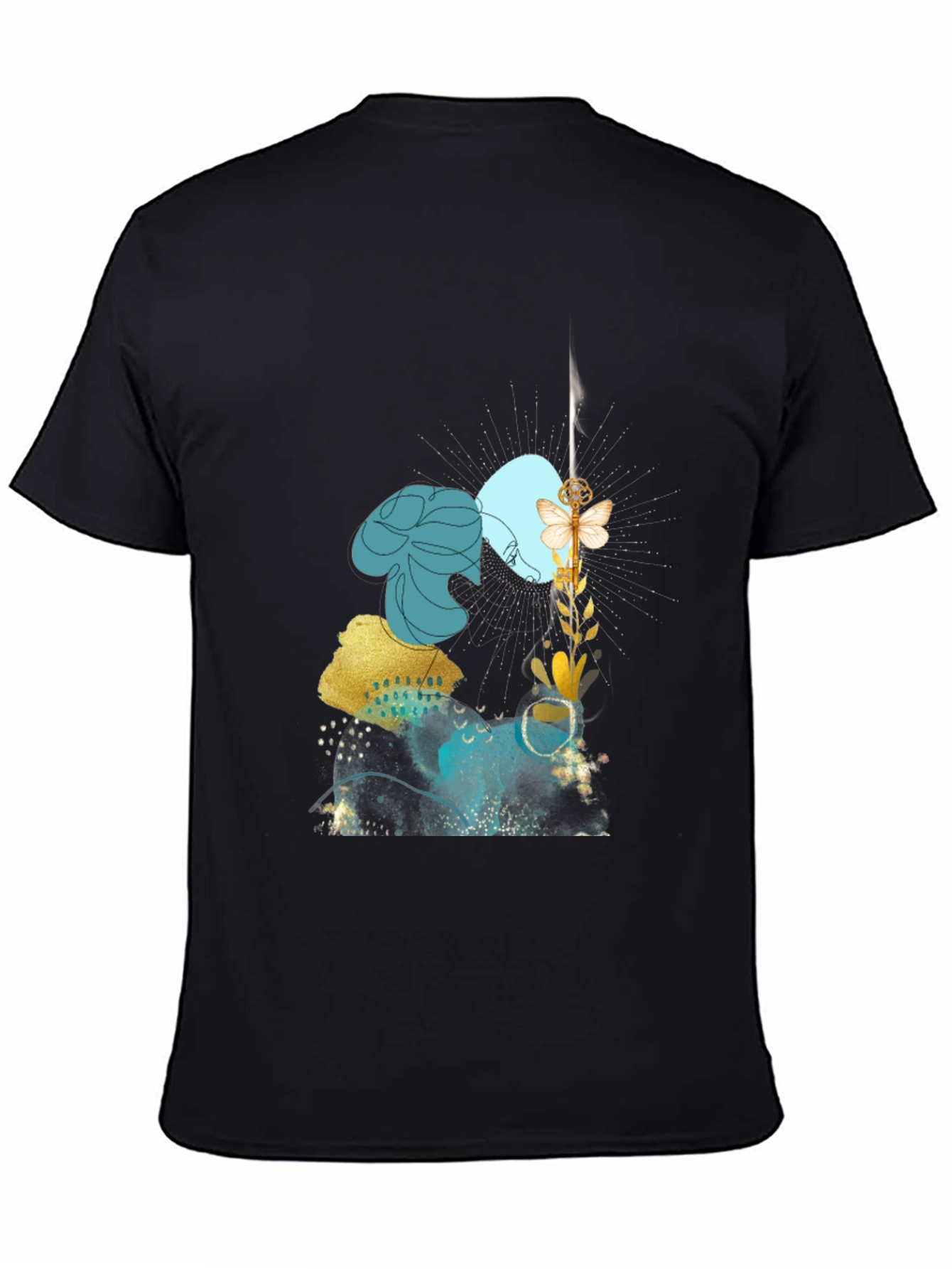 Abstract Art Graphic Black Tee