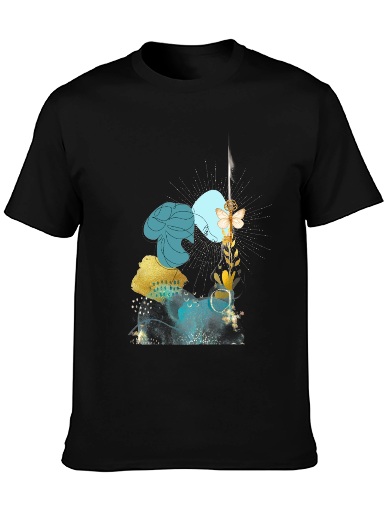Abstract Art Graphic Black Tee
