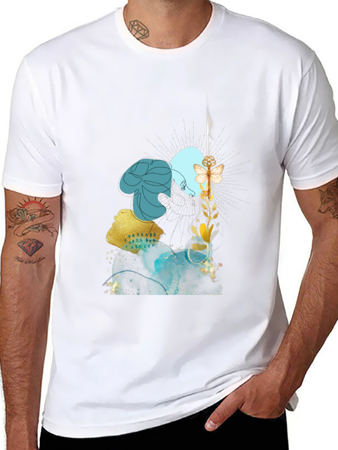 Abstract Art Graphic Black Tee