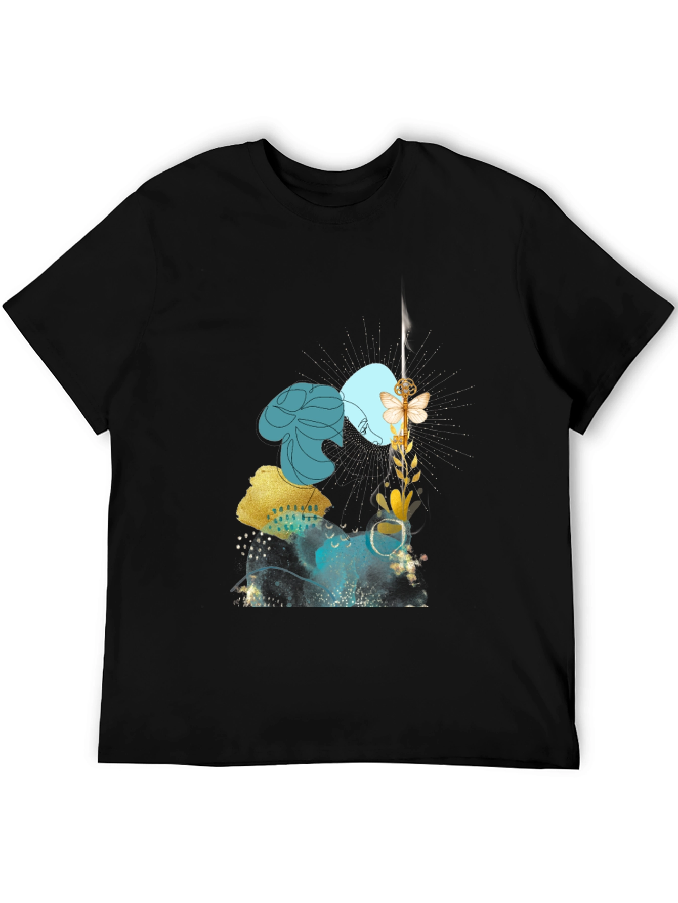 Abstract Art Graphic Black Tee