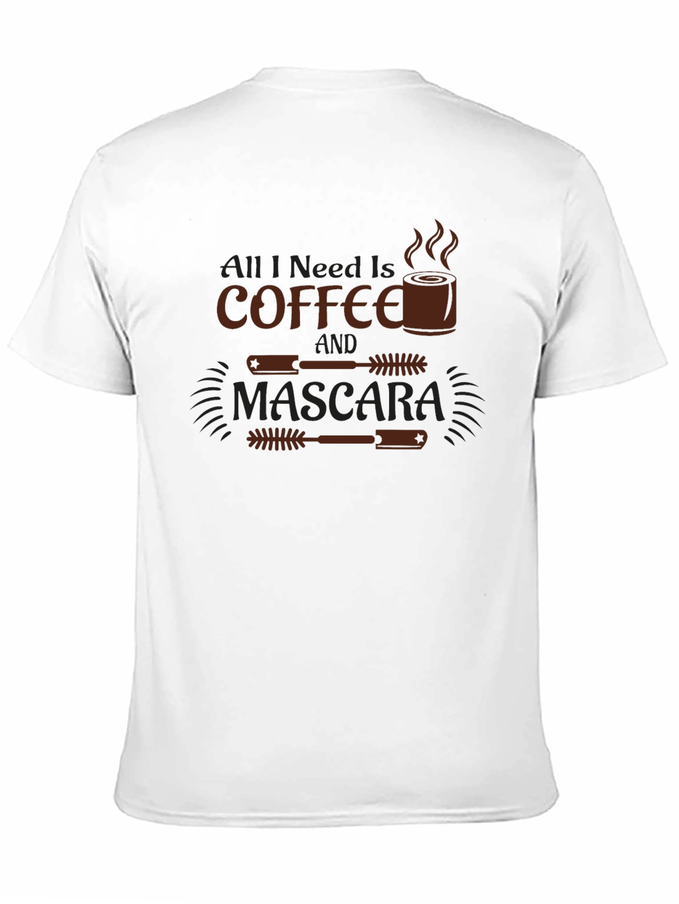 Coffee & Mascara Graphic Tee - Black Casual T-Shirt