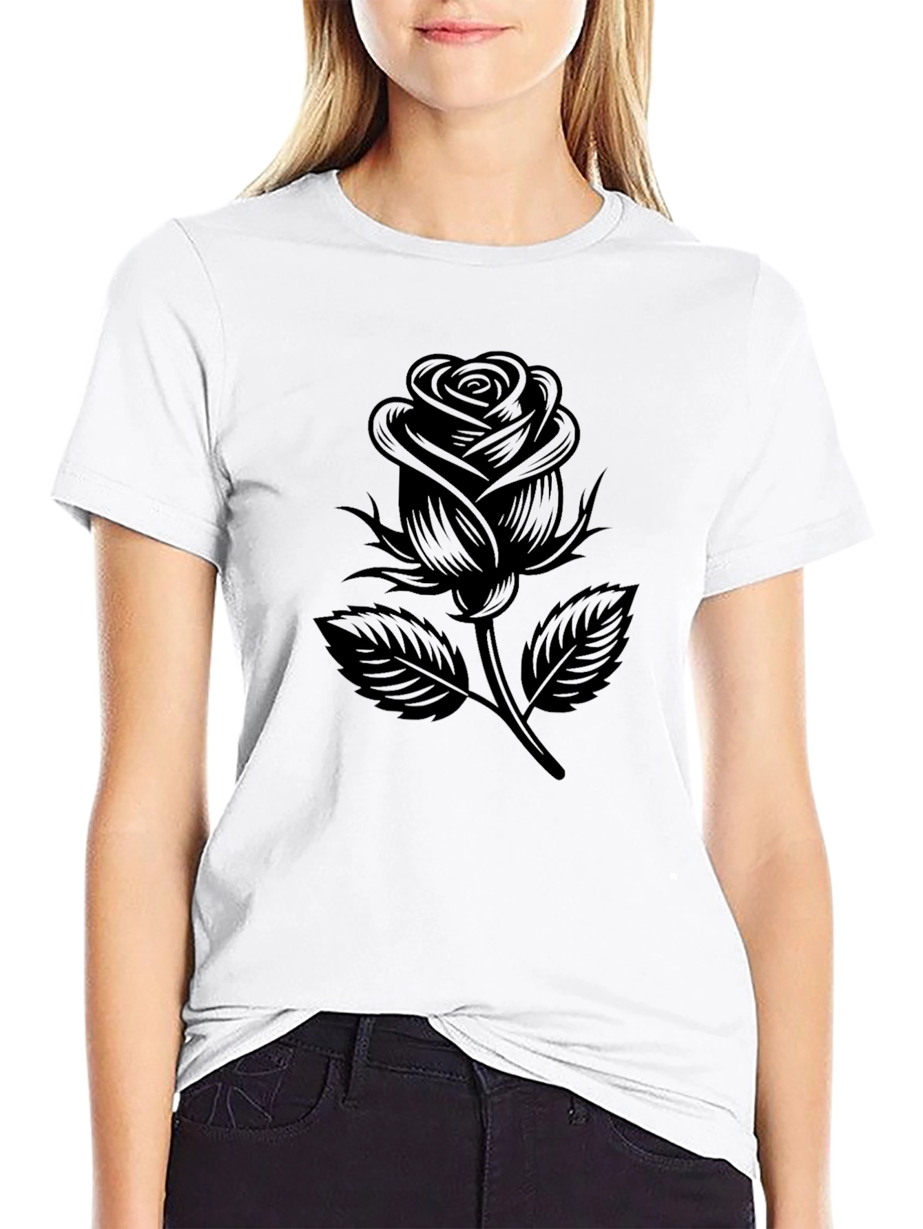 Black Rose Graphic T-Shirt - Menswear