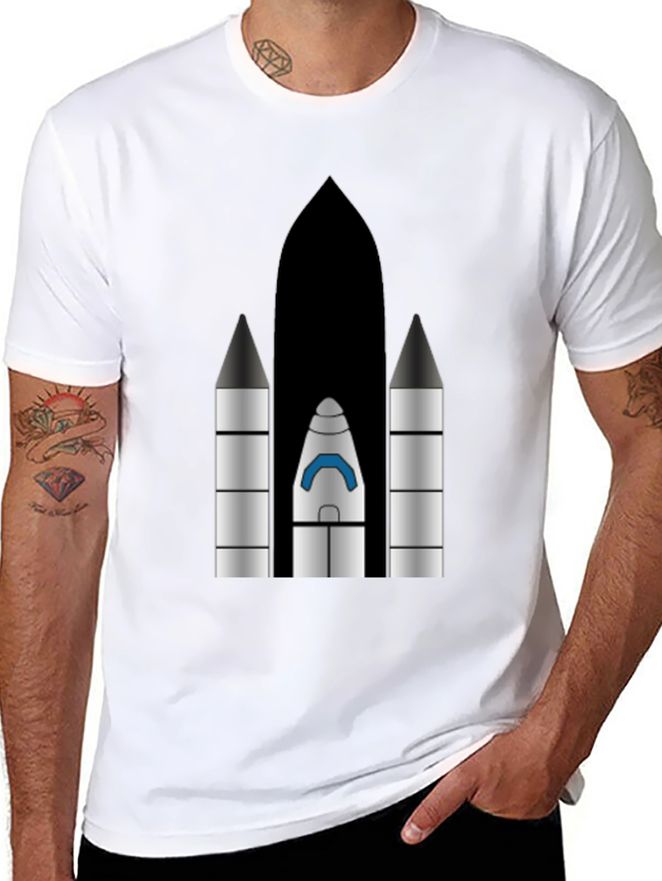 Rocket Graphic T-Shirt - Space Launch Apparel