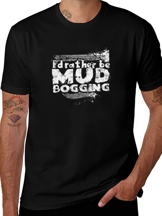 Mud Bogging Black Graphic T-Shirt