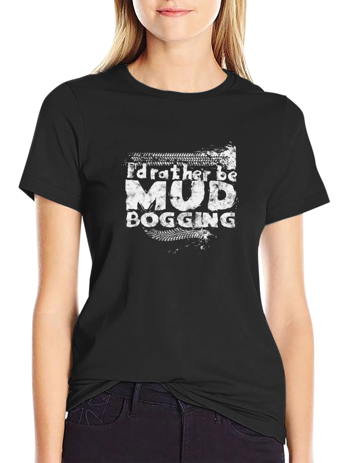 Mud Bogging Black Graphic T-Shirt