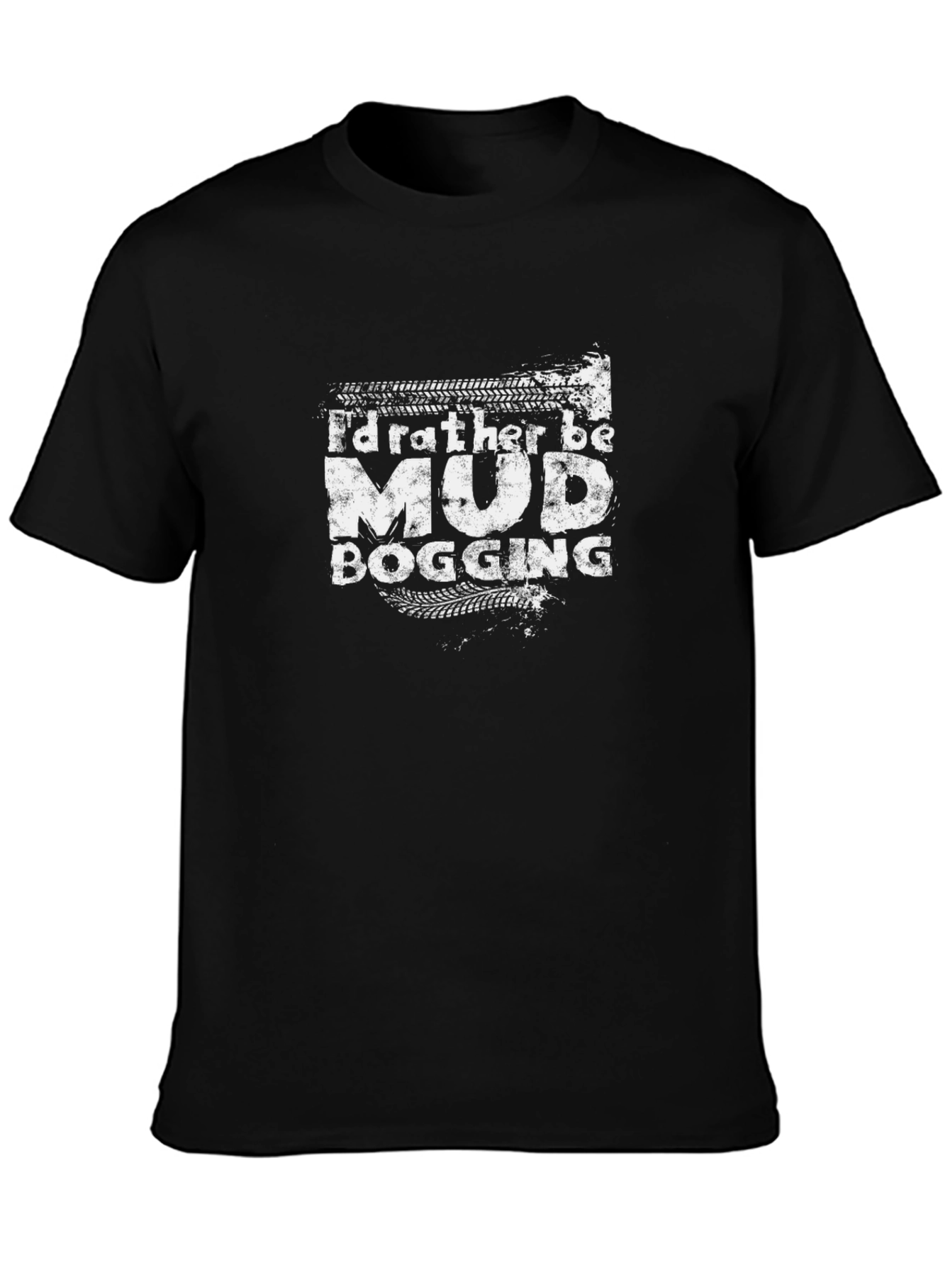 Mud Bogging Black Graphic T-Shirt