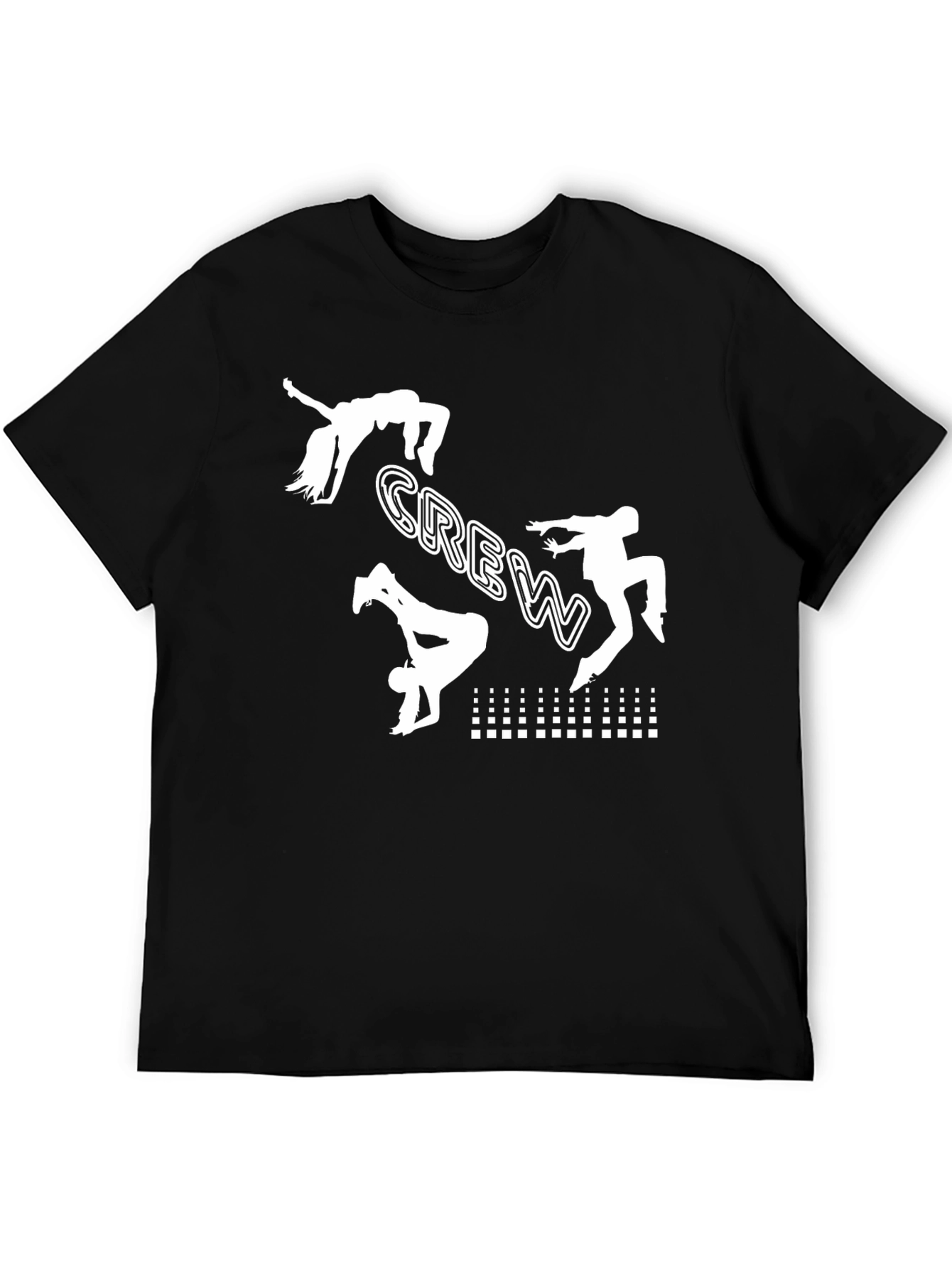 Black Crew Graphic Tee - Breakdance Design