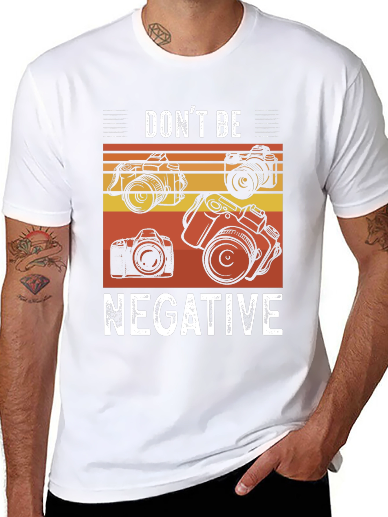 Dont Be Negative Camera Graphic Tee