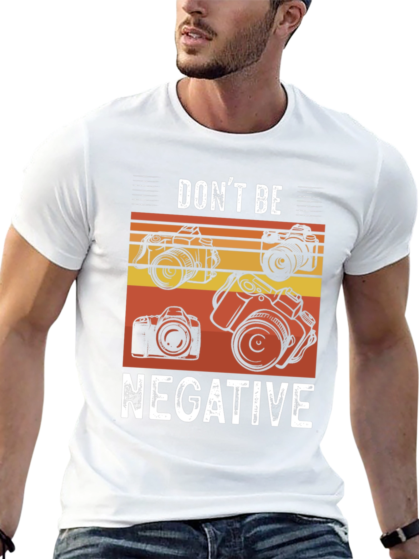 Dont Be Negative Camera Graphic Tee