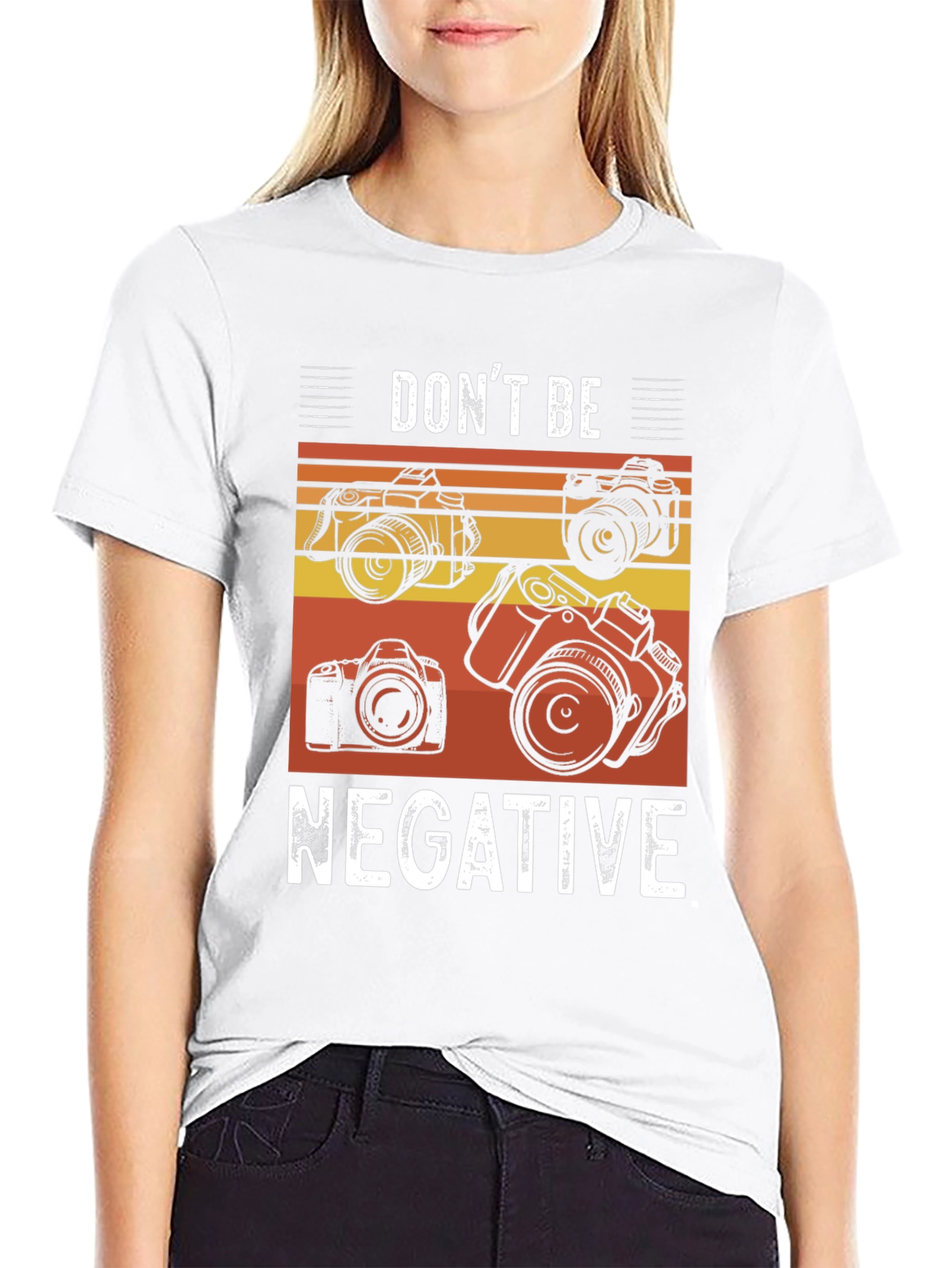 Dont Be Negative Camera Graphic Tee