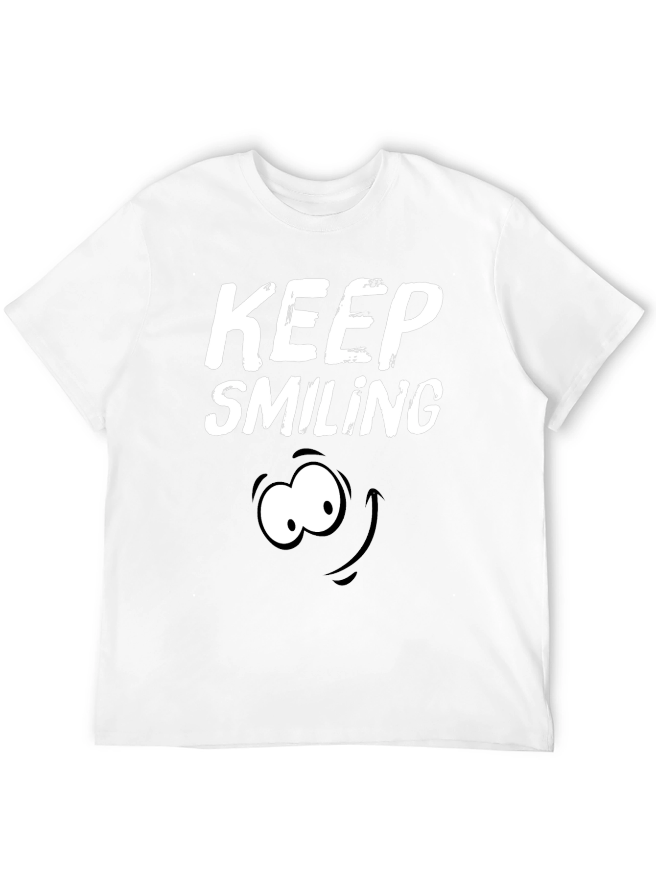 Keep Smiling Black Graphic T-Shirt