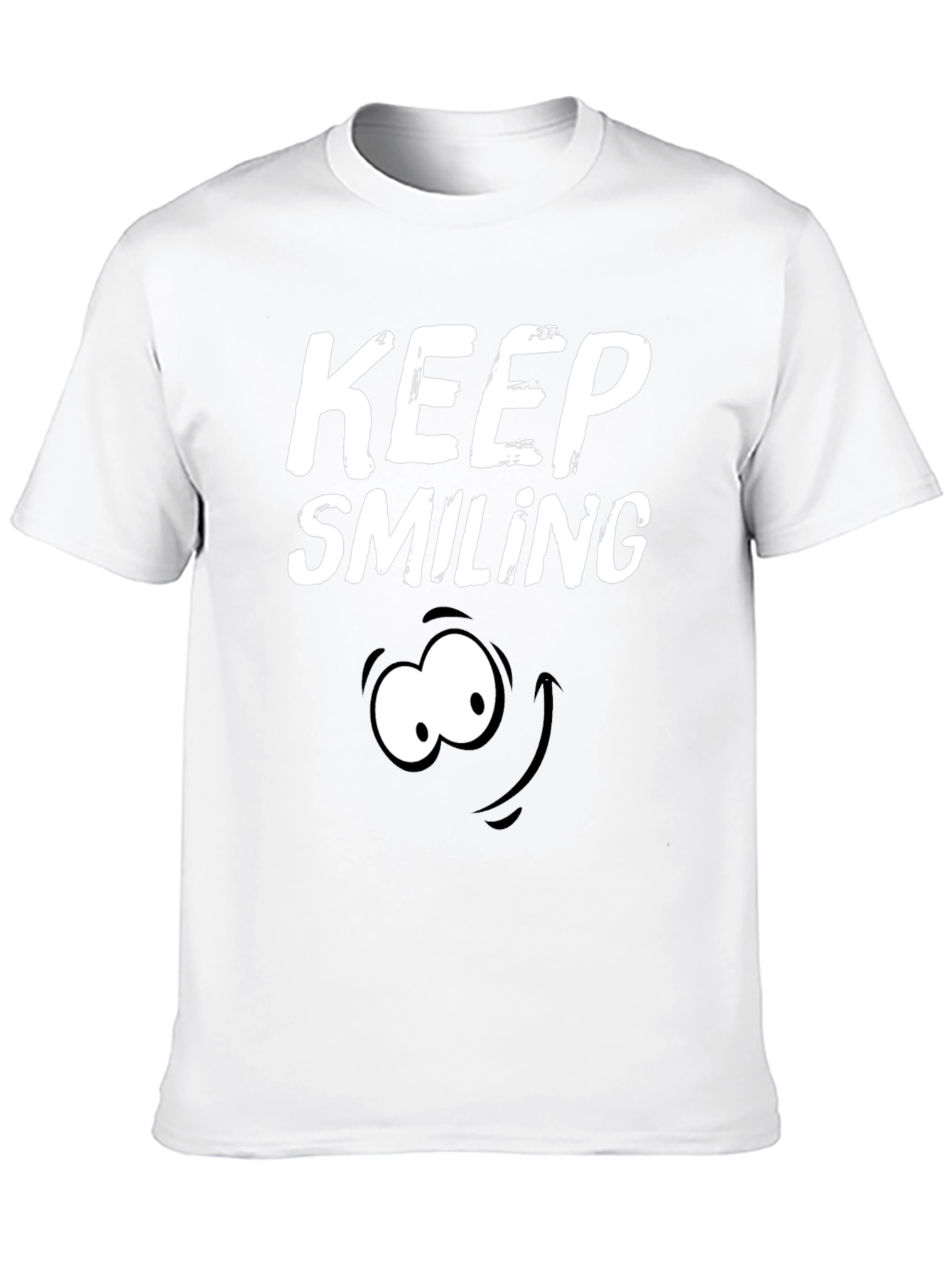 Keep Smiling Black Graphic T-Shirt
