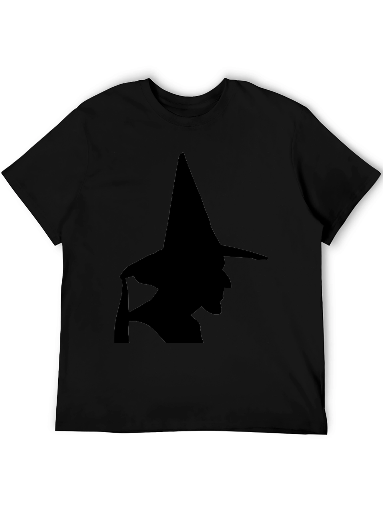 Witch Silhouette Black T-Shirt - Halloween Style