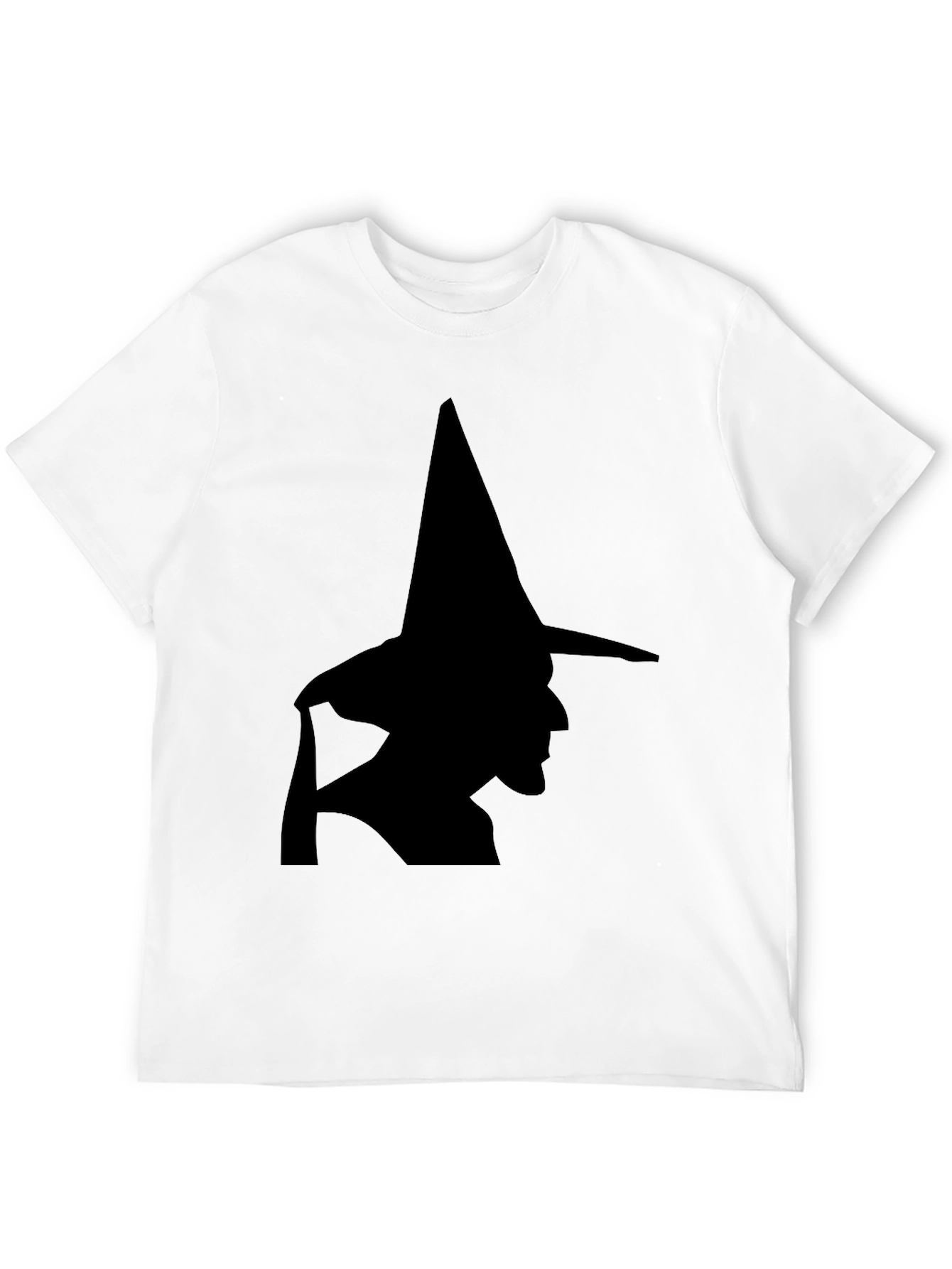 Witch Silhouette Black T-Shirt - Halloween Style
