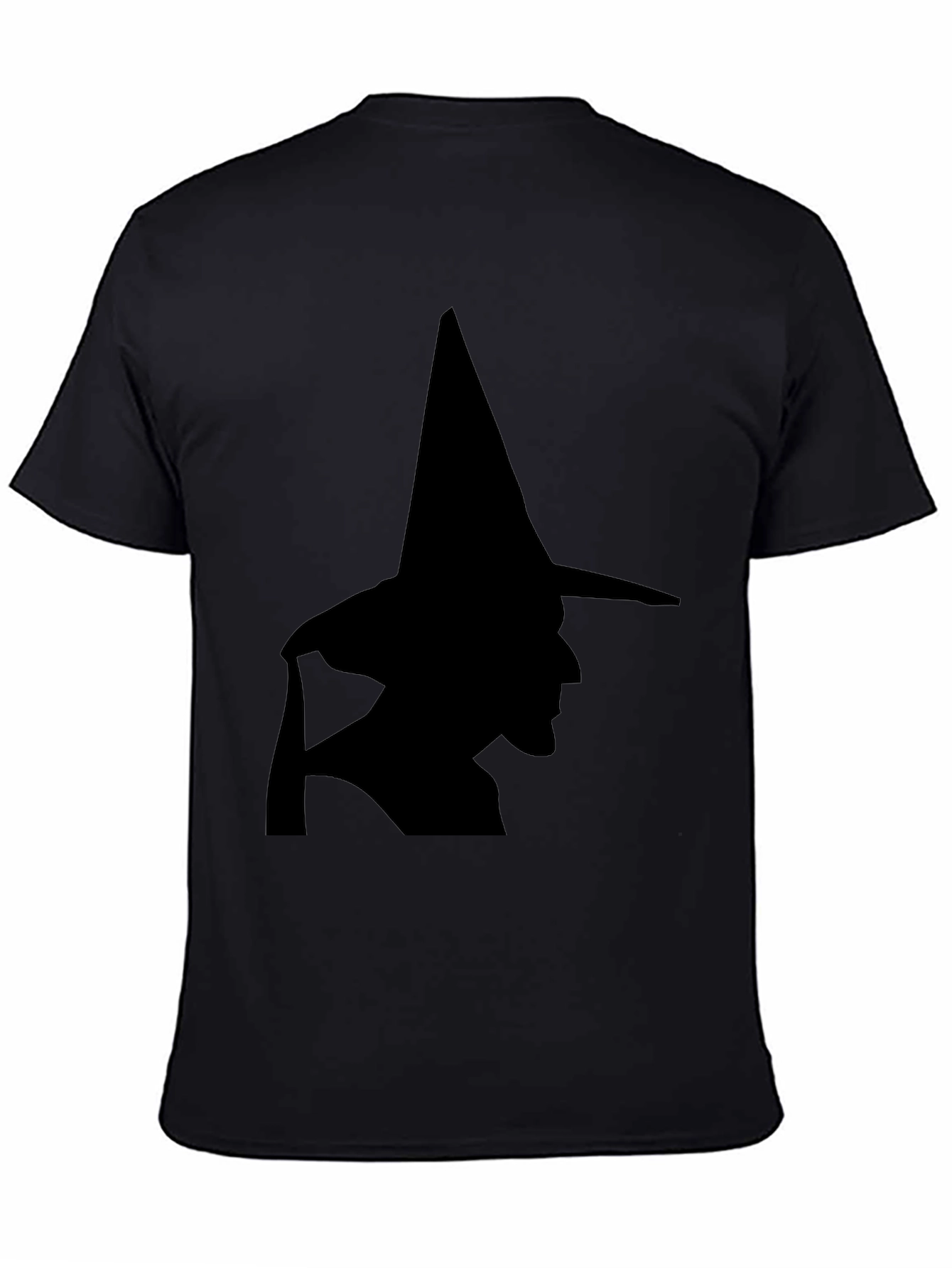Witch Silhouette Black T-Shirt - Halloween Style