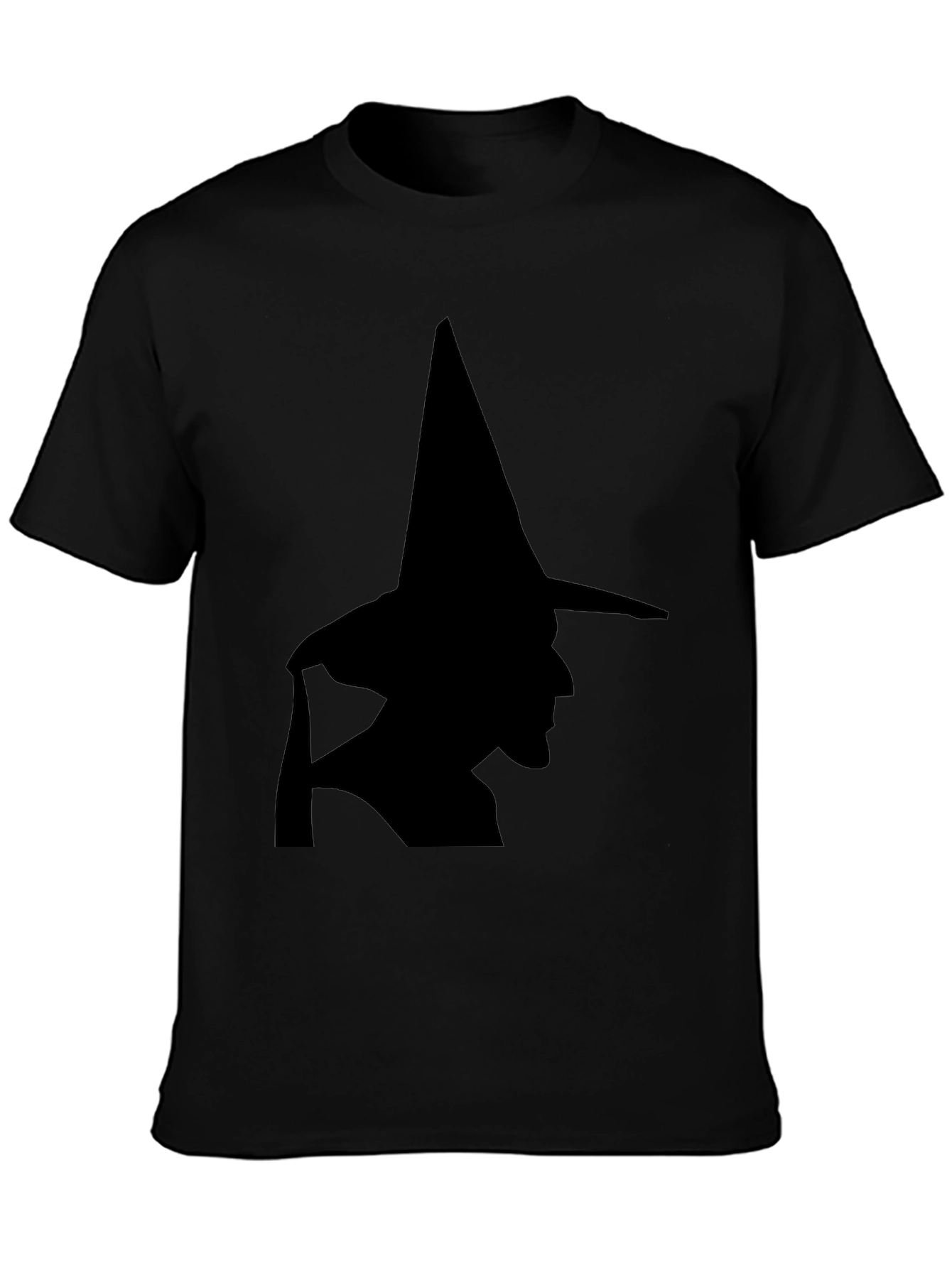 Witch Silhouette Black T-Shirt - Halloween Style