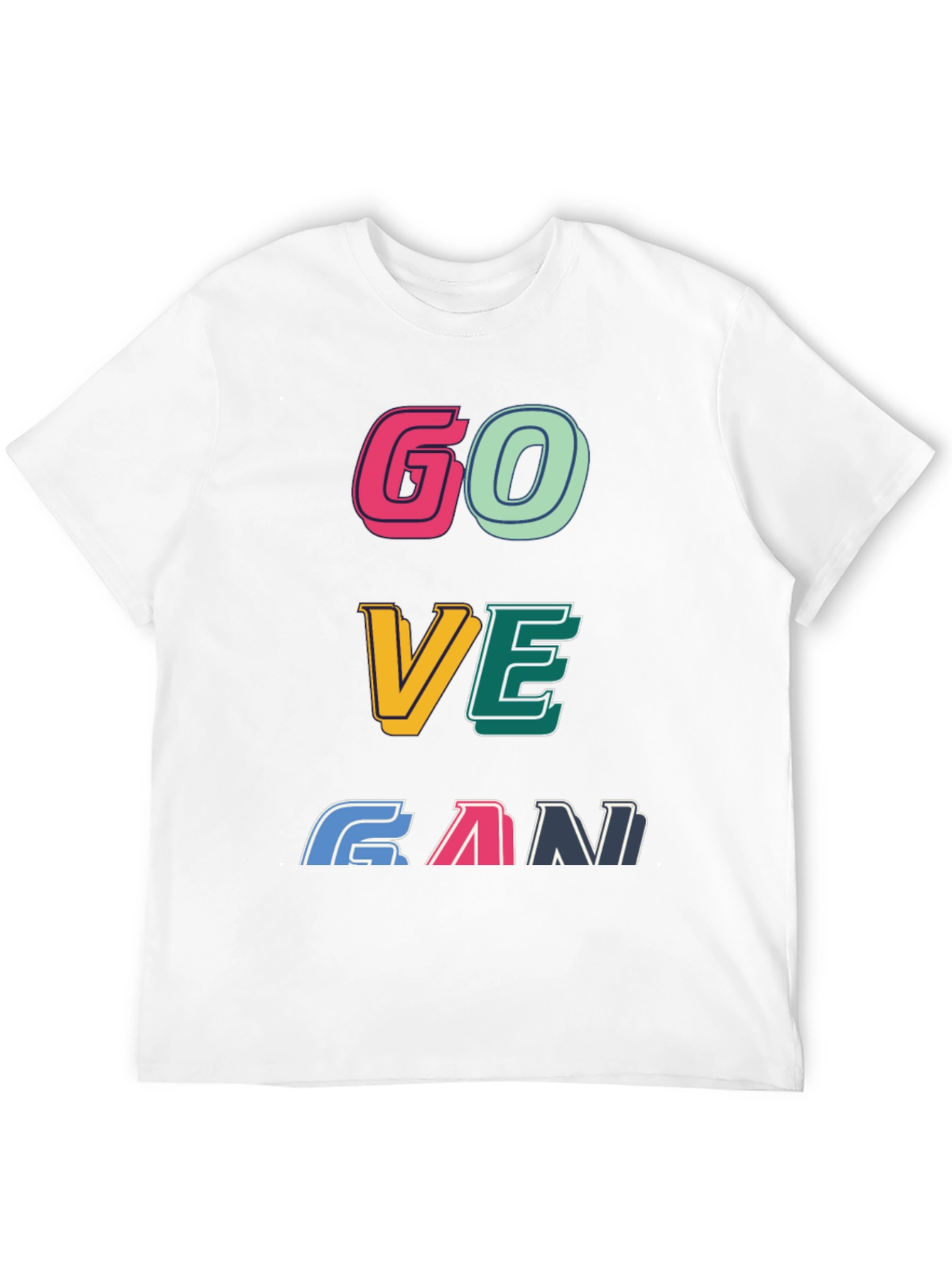 Go Vegan Graphic Tee - Unisex Black T-Shirt