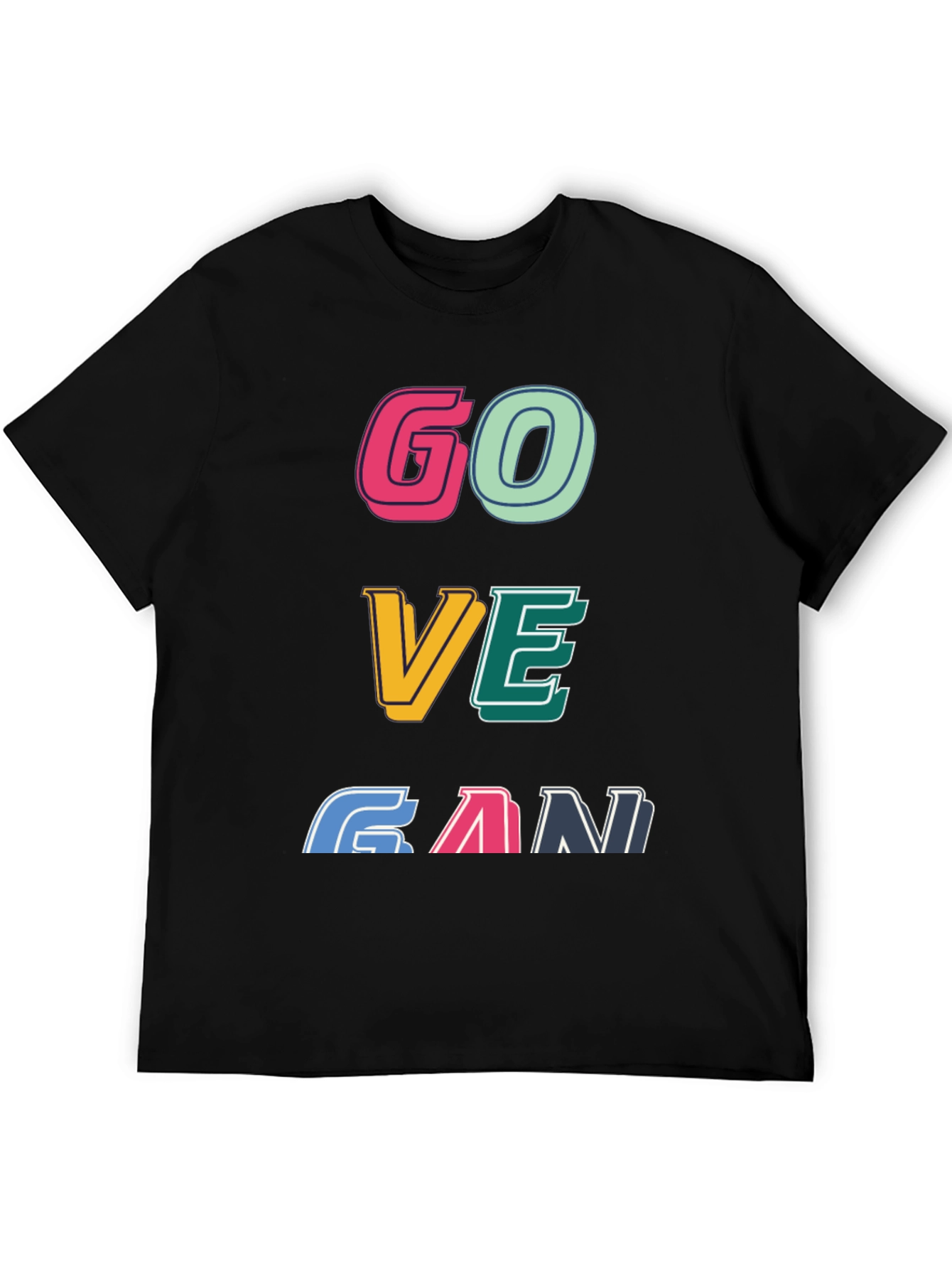 Go Vegan Graphic Tee - Unisex Black T-Shirt
