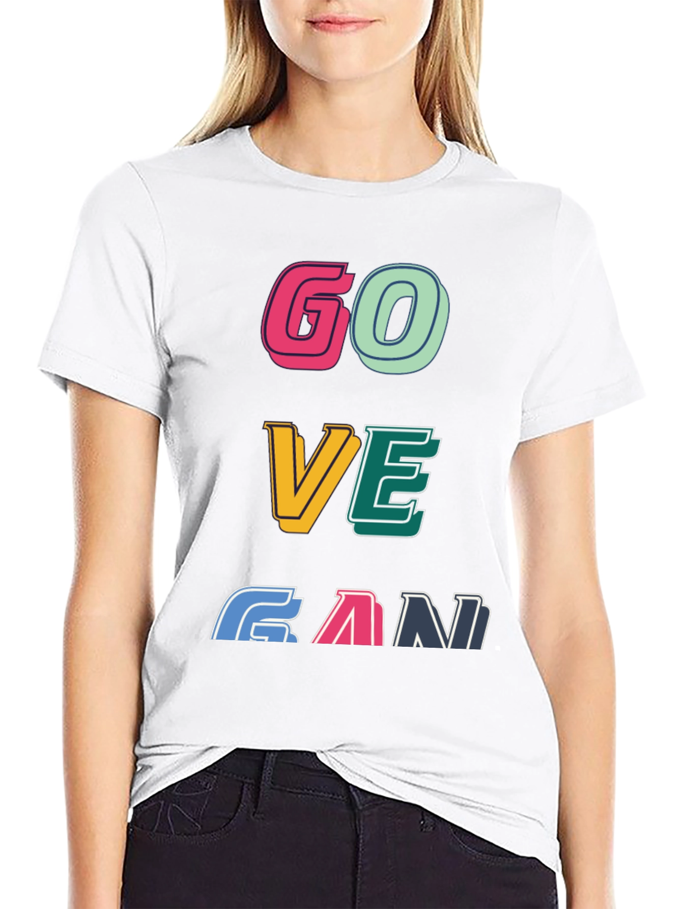 Go Vegan Graphic Tee - Unisex Black T-Shirt