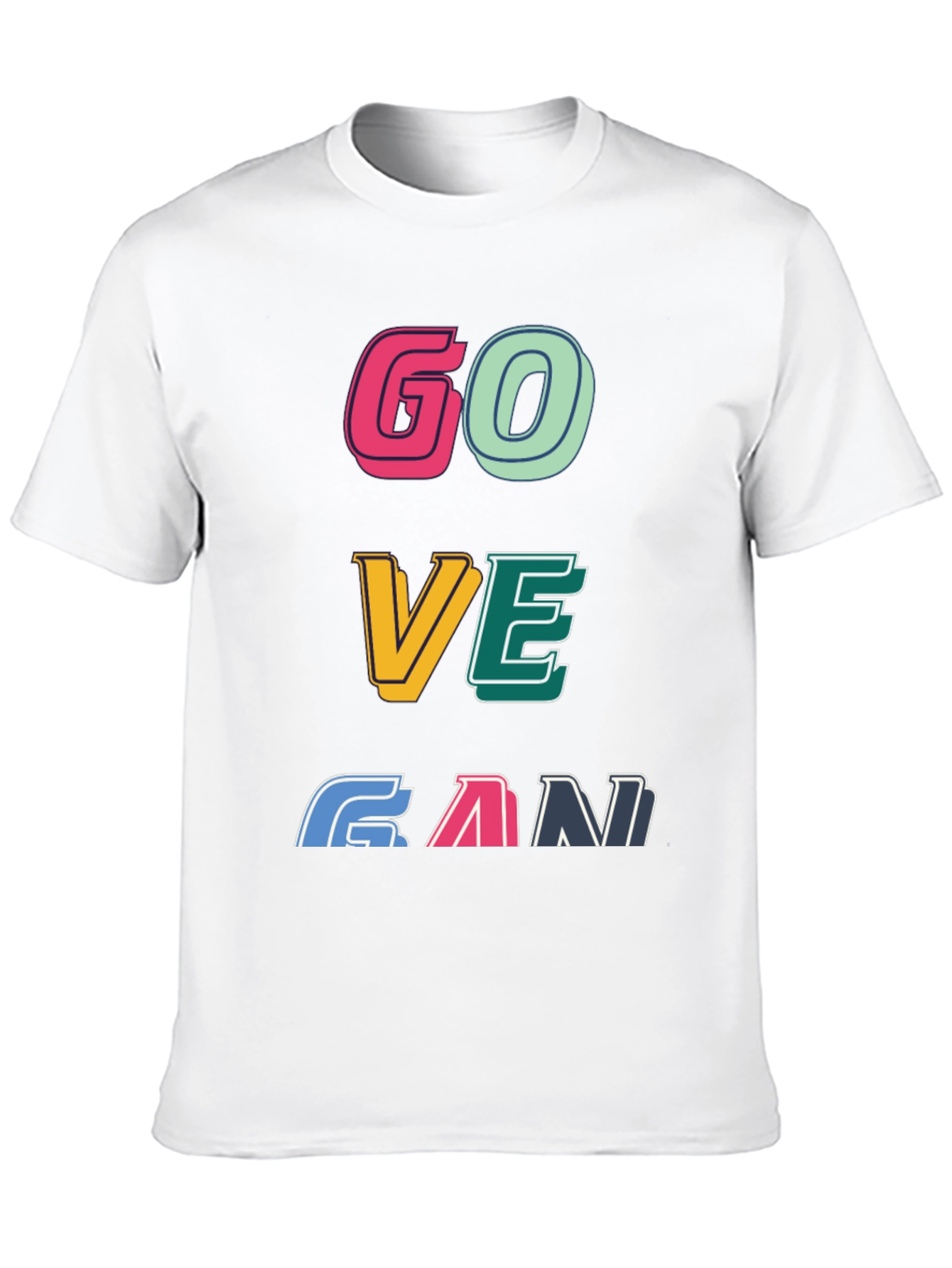 Go Vegan Graphic Tee - Unisex Black T-Shirt