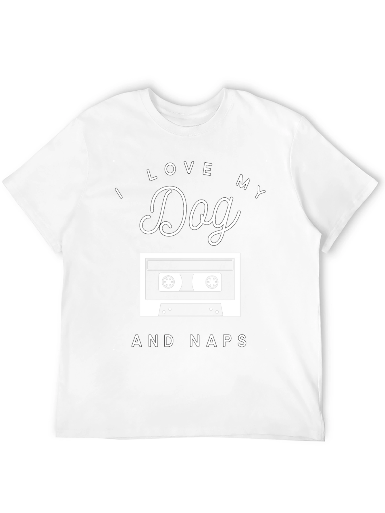 I Love My Dog and Naps Black T-Shirt