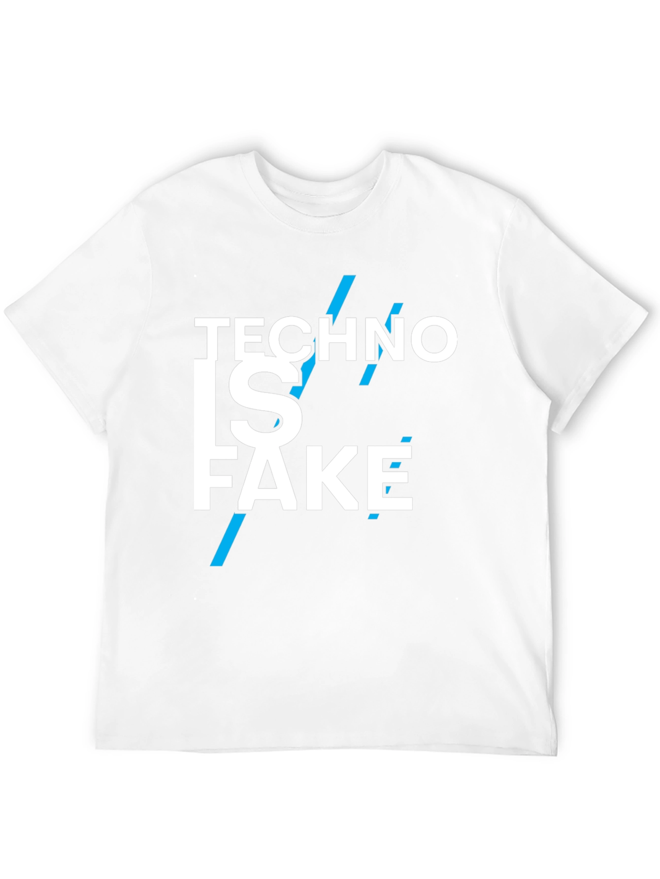 Techno Is Fake Black Graphic T-Shirt