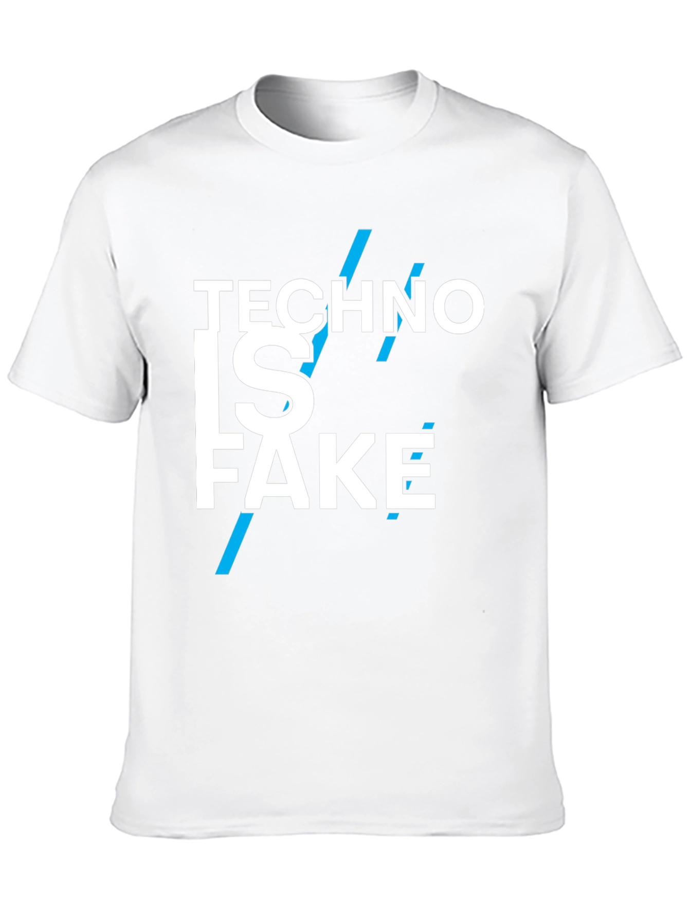 Techno Is Fake Black Graphic T-Shirt