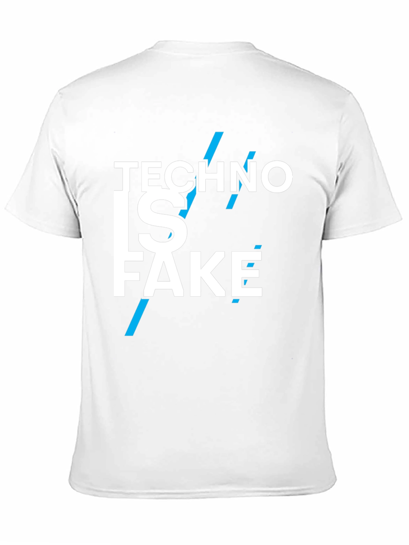 Techno Is Fake Black Graphic T-Shirt