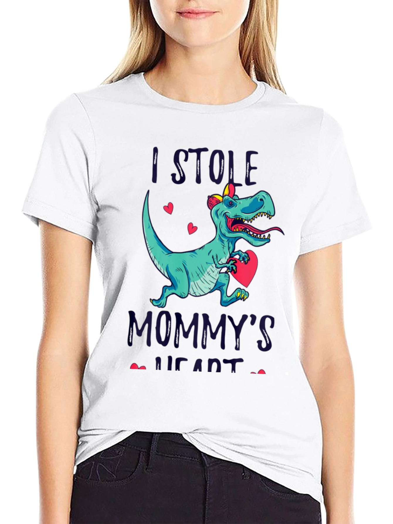 I Stole Mommys Heart T-Rex Graphic Tee