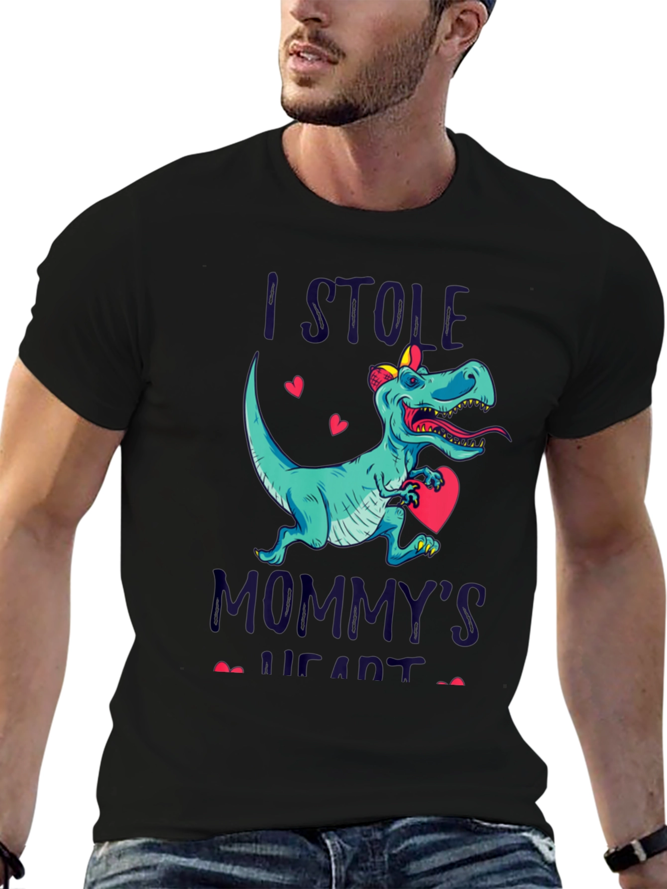 I Stole Mommys Heart T-Rex Graphic Tee