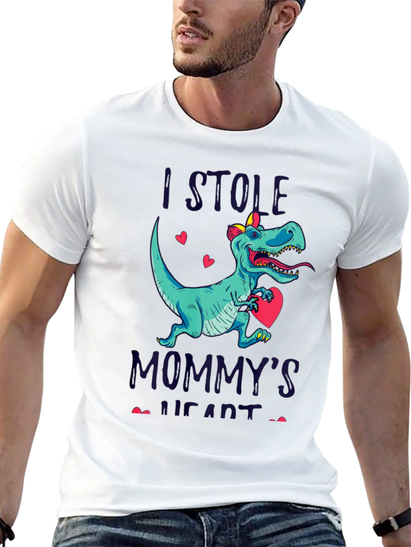 I Stole Mommys Heart T-Rex Graphic Tee