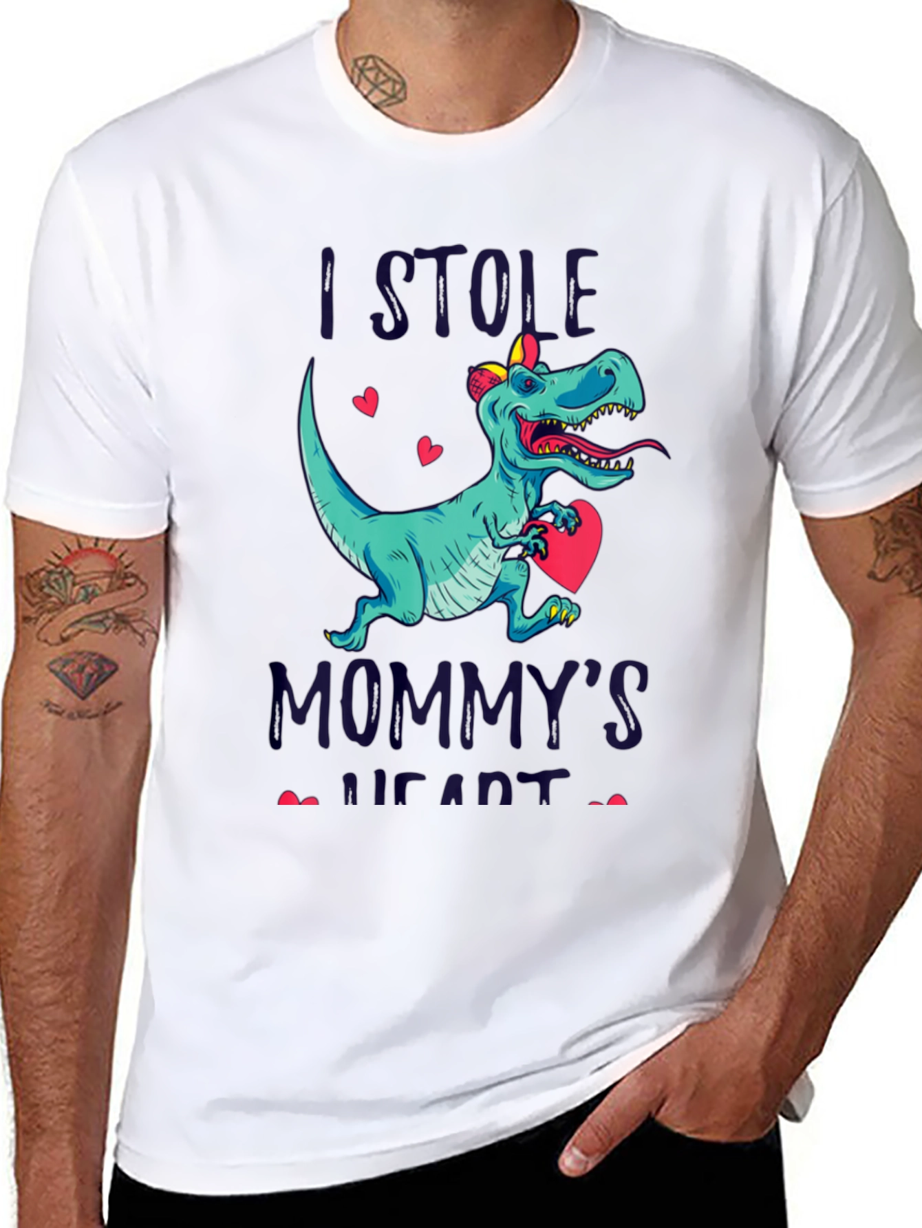 I Stole Mommys Heart T-Rex Graphic Tee