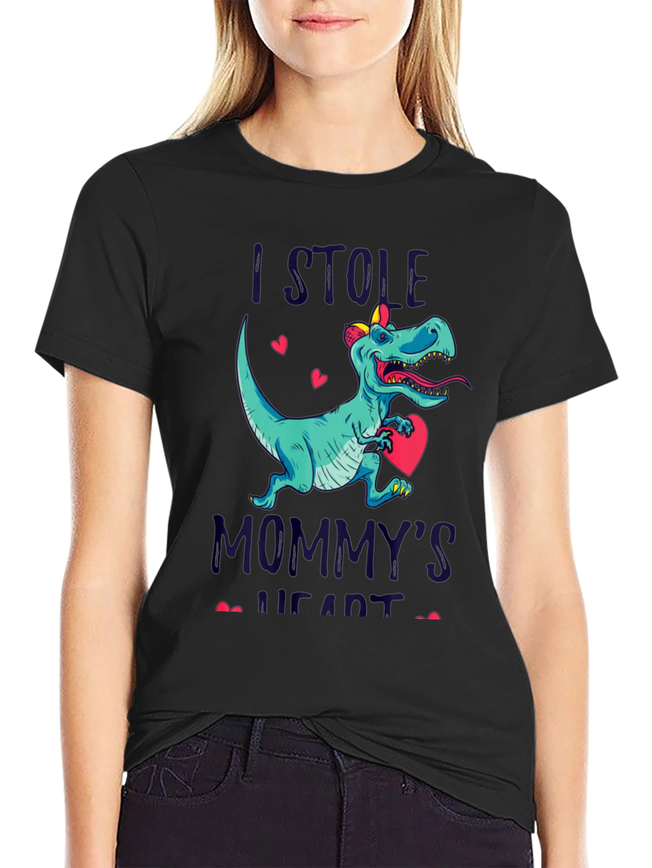 I Stole Mommys Heart T-Rex Graphic Tee