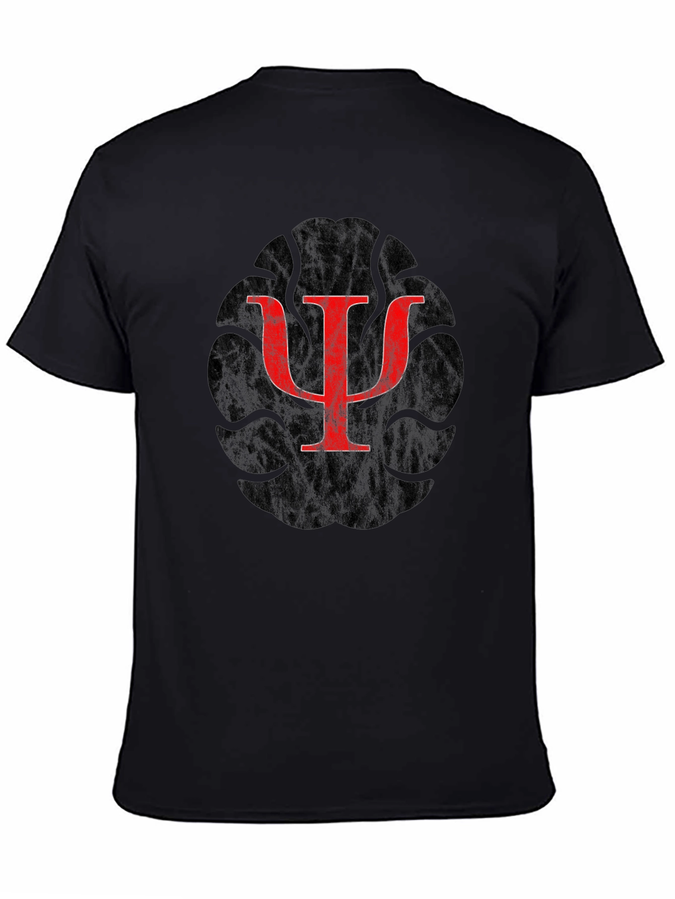 Red Psychology Symbol Graphic Tee - Unisex Black T-Shirt