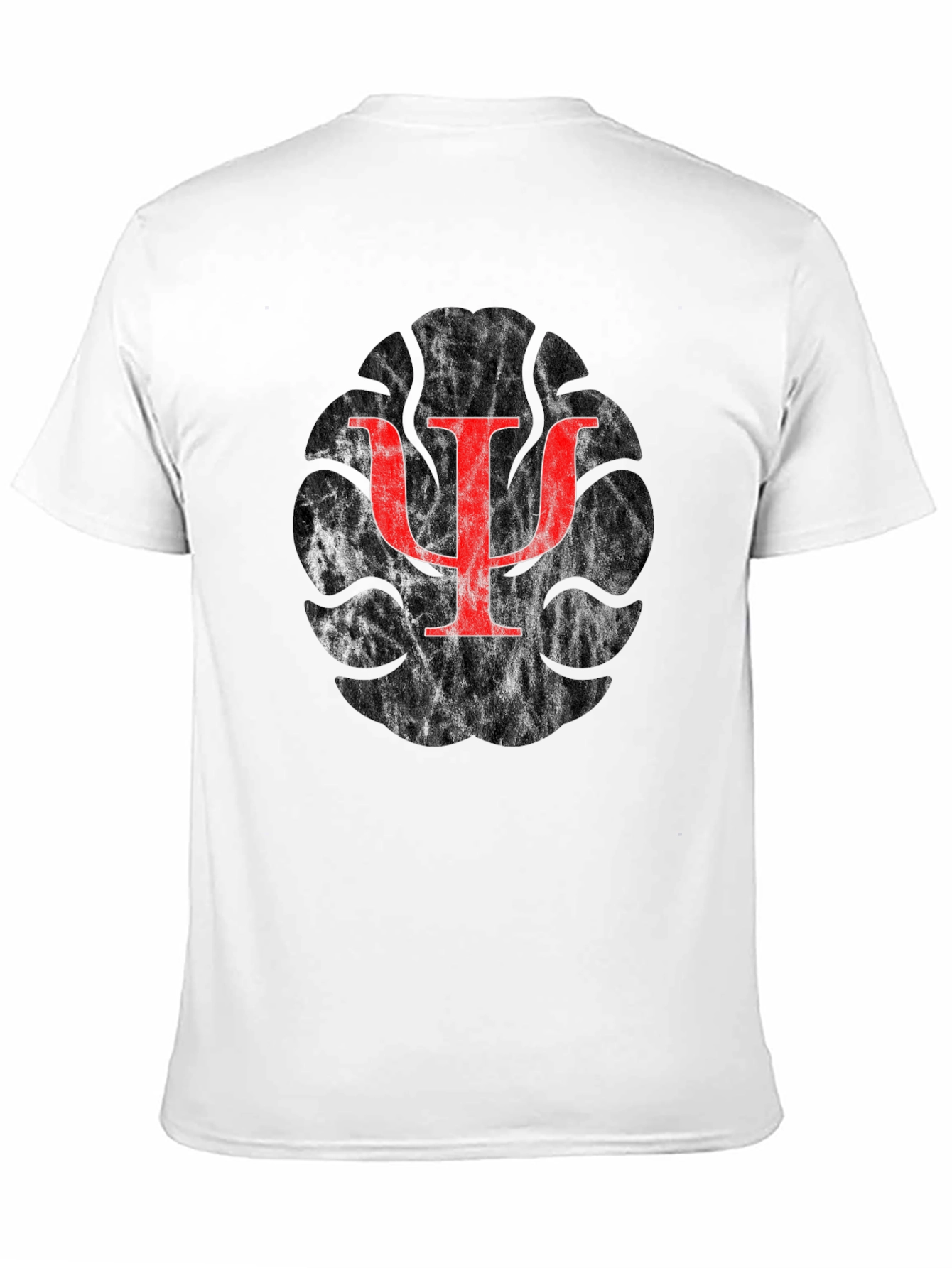 Red Psychology Symbol Graphic Tee - Unisex Black T-Shirt